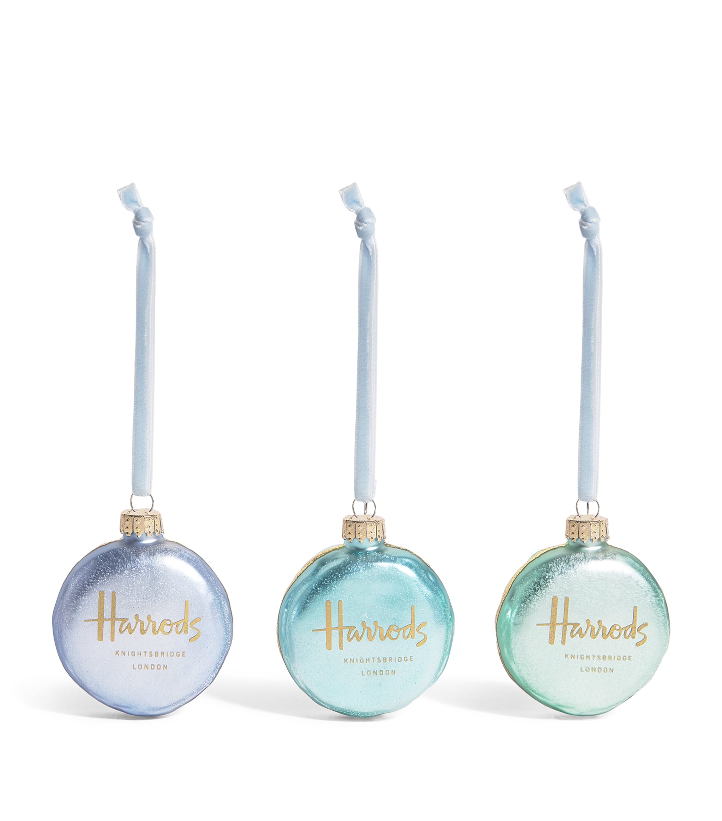 Harrods Blue Macaron Tree Decorations In Multi