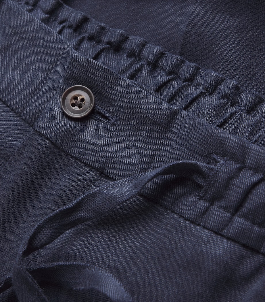 Linen-Wool-Mohair Straight Trousers 03 CHINA BLUE Image 5