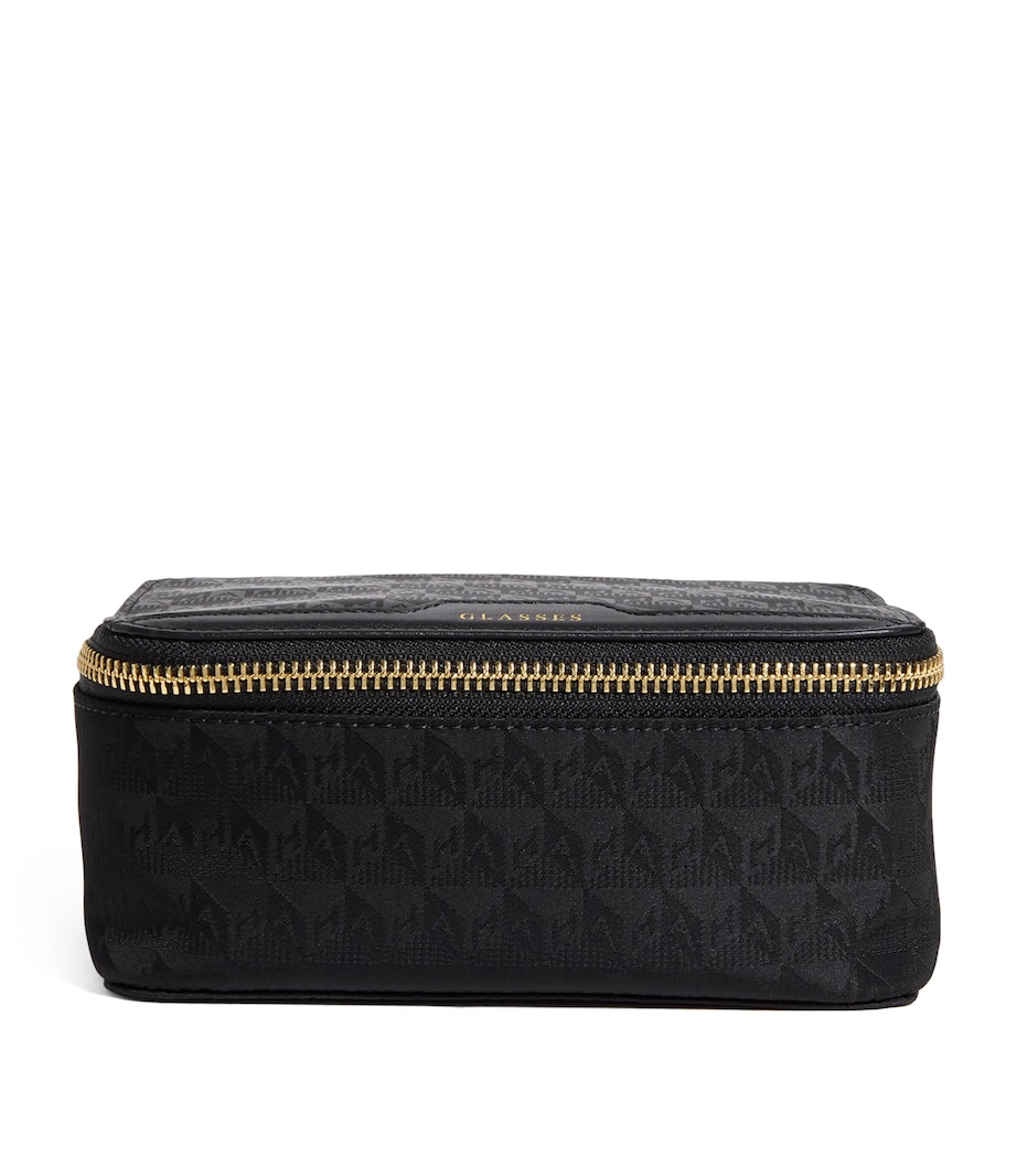 Jacquard Logo Glasses Trio Pouch BLACK LOGO Image 1