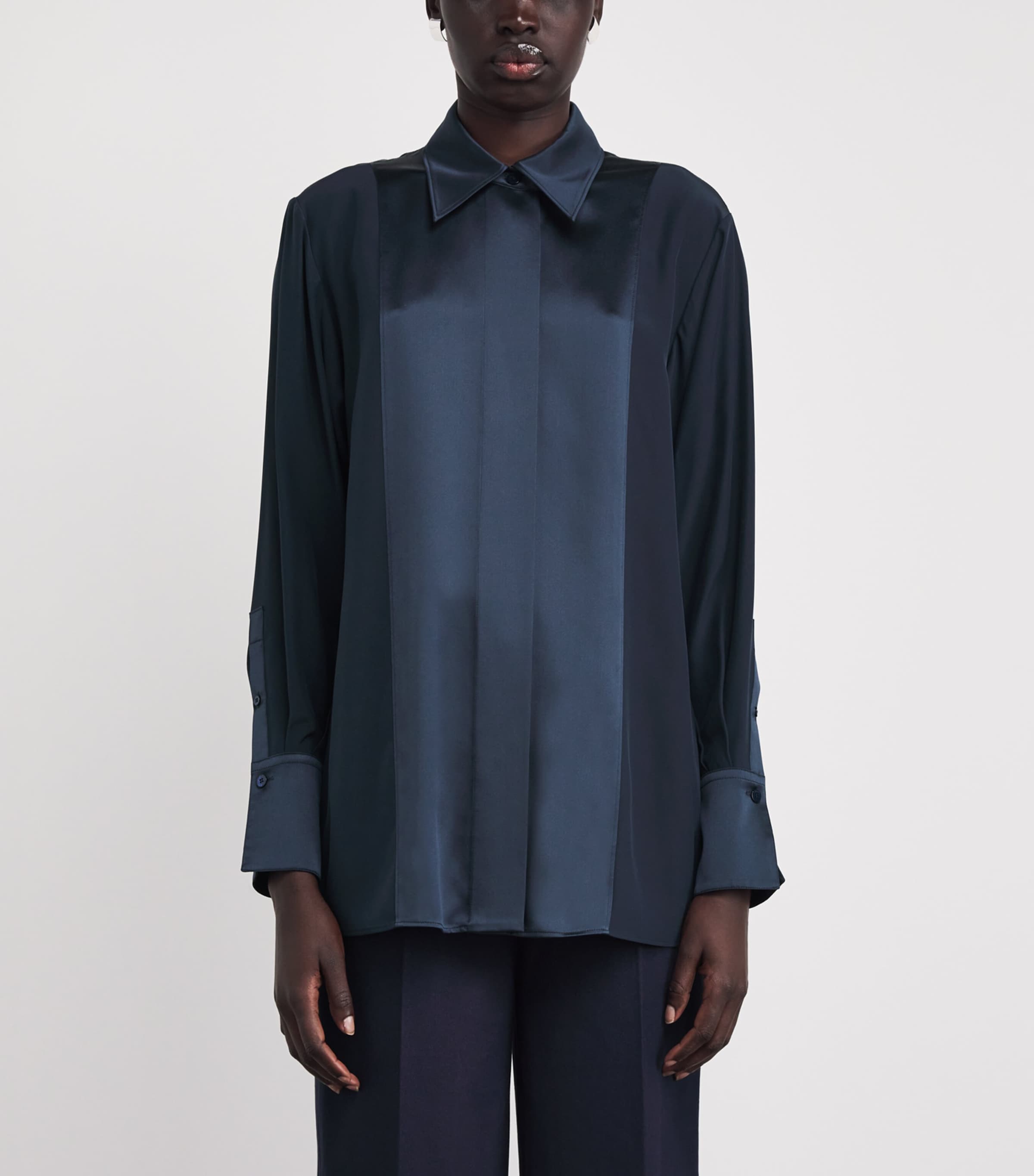 Silk Childs Blouse INDIGO Image 3