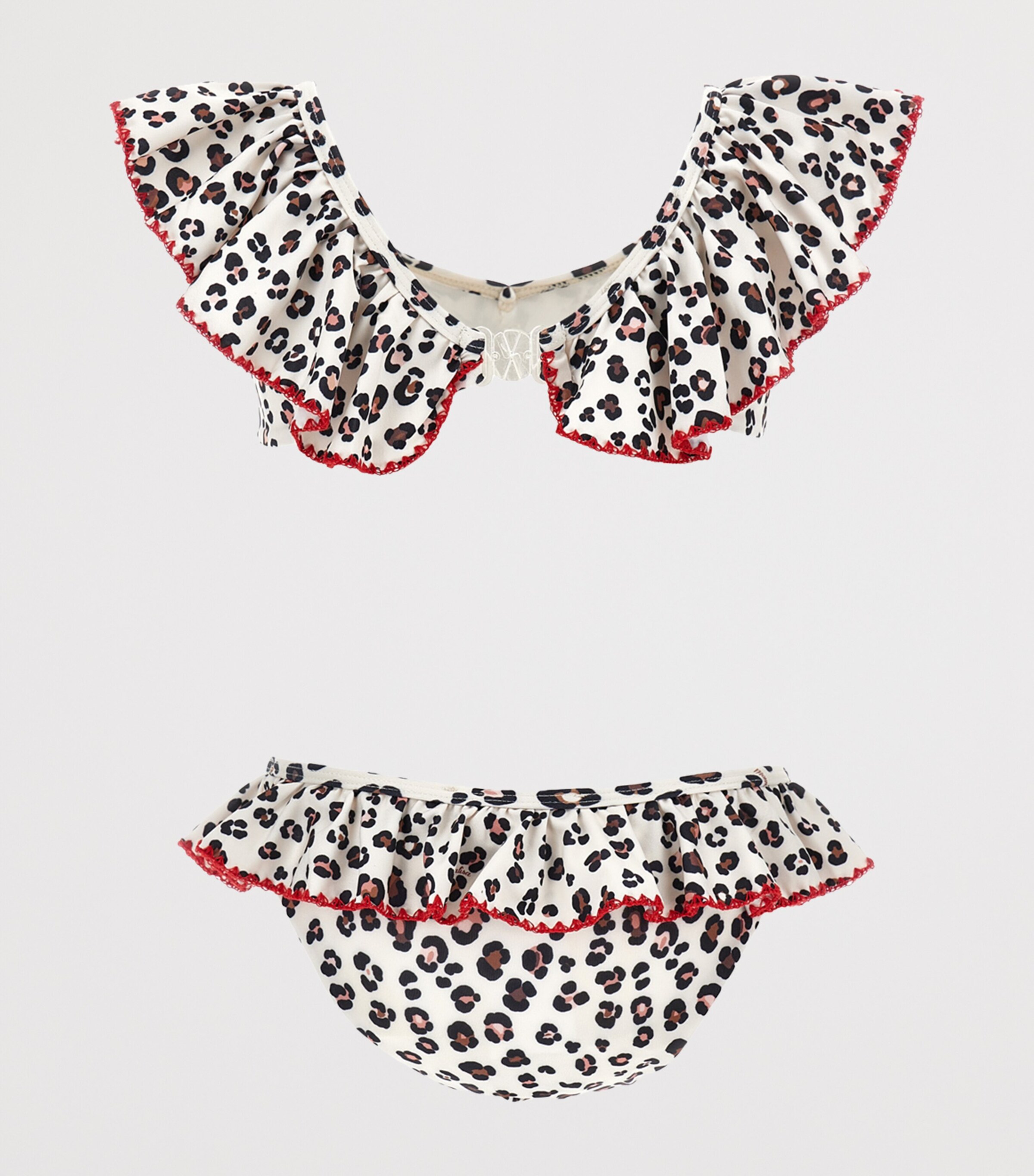 Animal Print Ruffle-Trim Bikini Set (2-12 Years) MACULATO Image 2