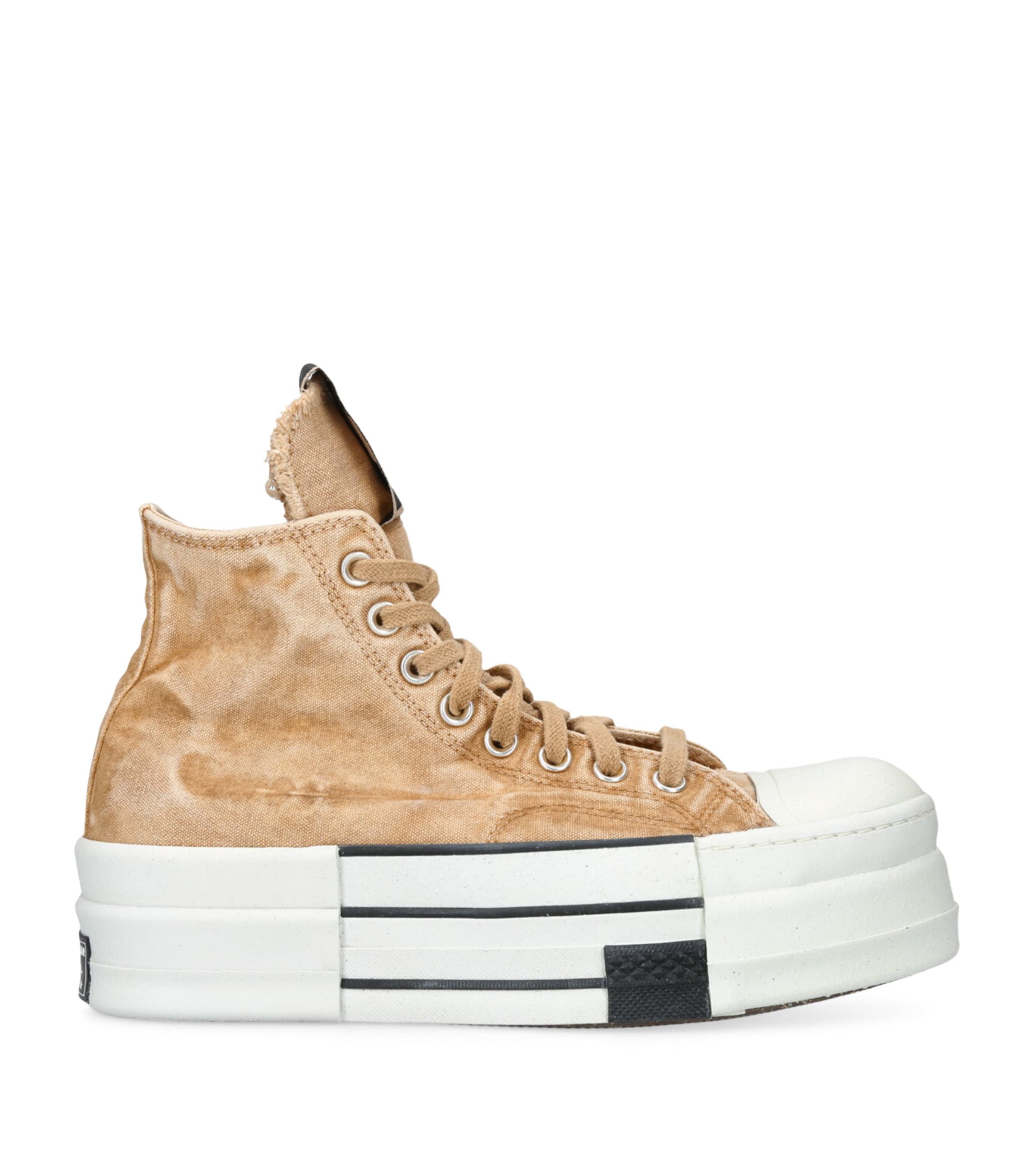 Shop Rick Owens Drkshdw X Converse Canvas Dbl Drkstar Sneakers In Yellow