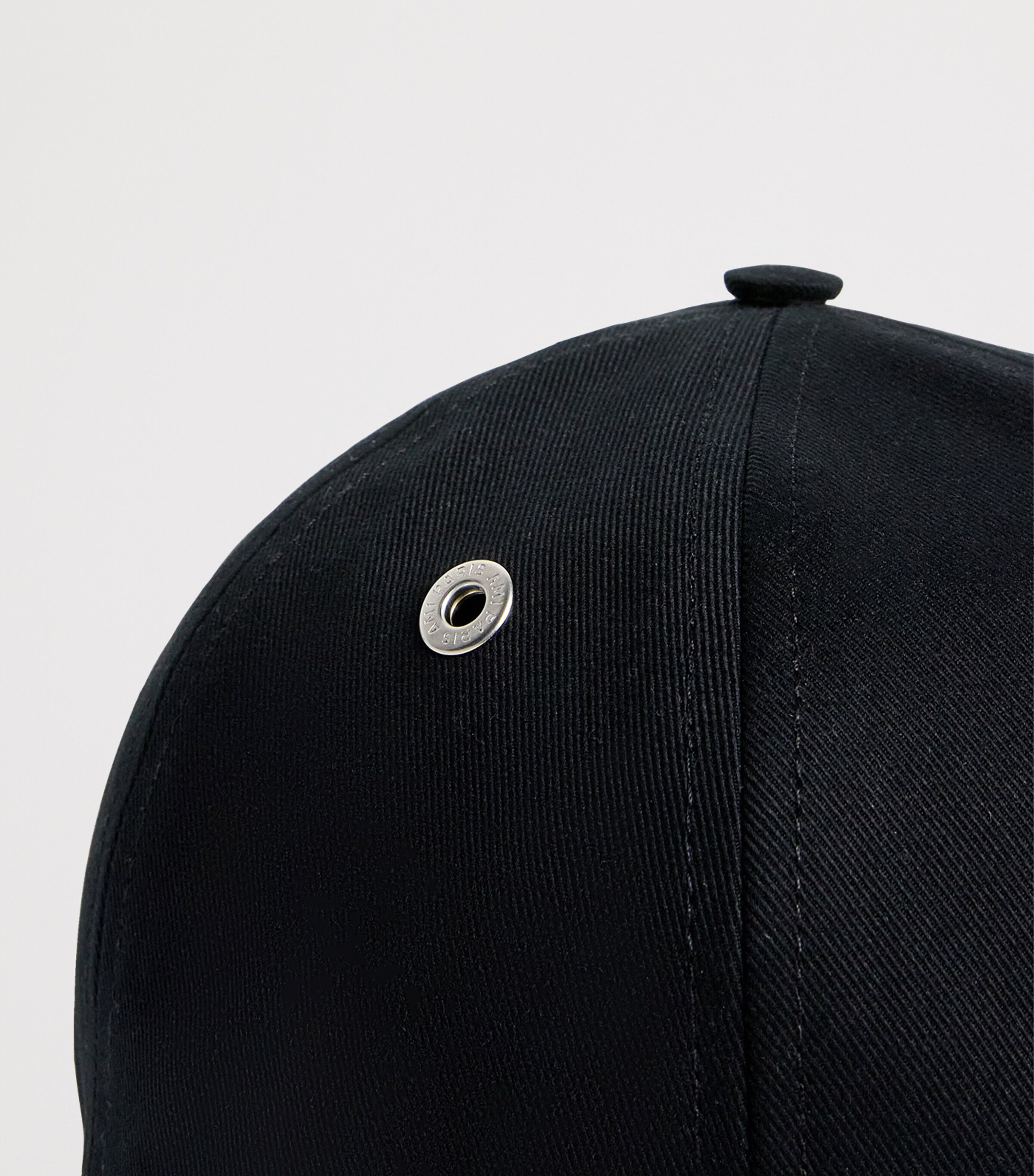 AMI Paris Cotton Logo Cap Noir Image 4