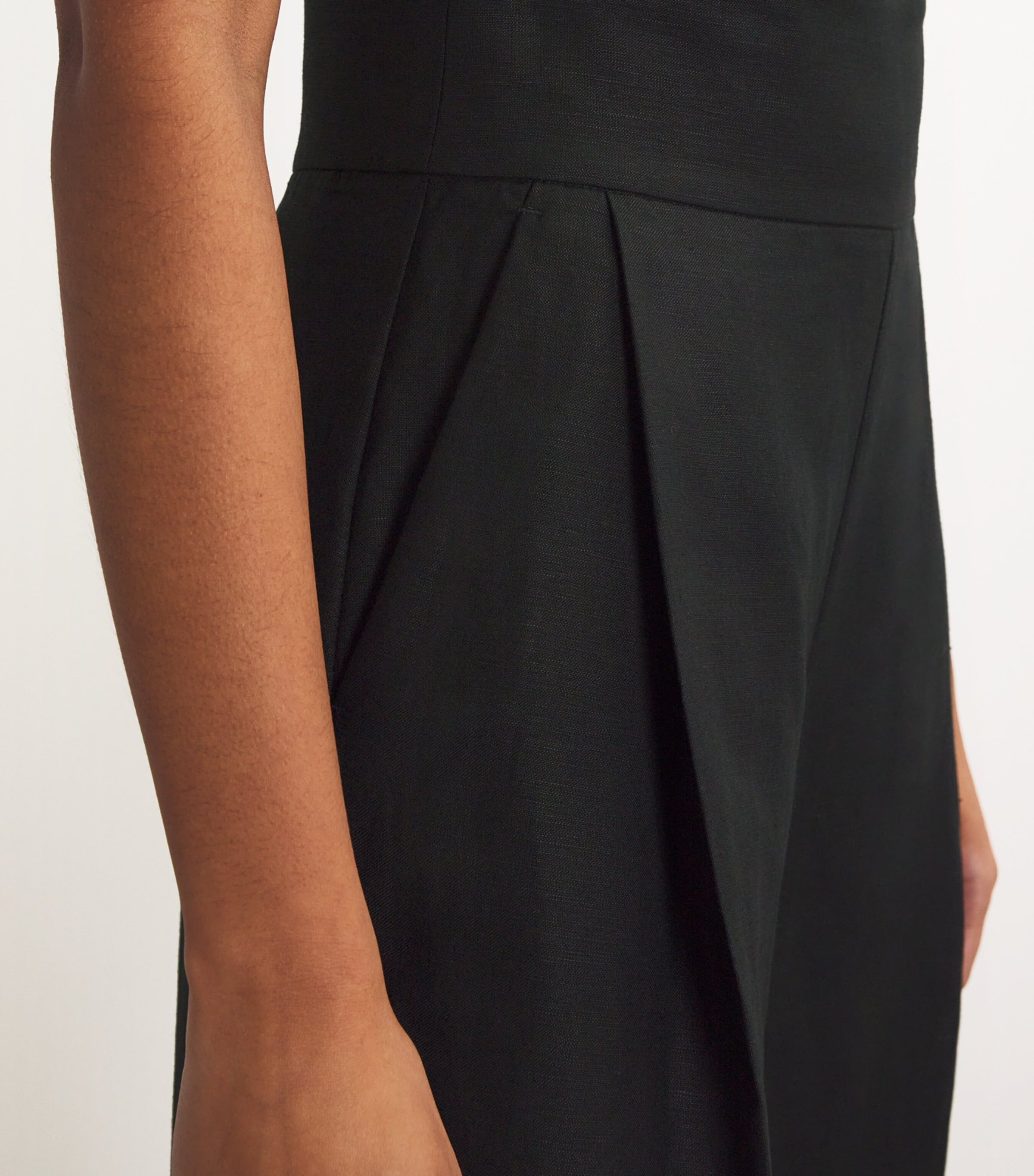 Linen-Blend Oversized Serene Trousers DBLKBLACK Image 6