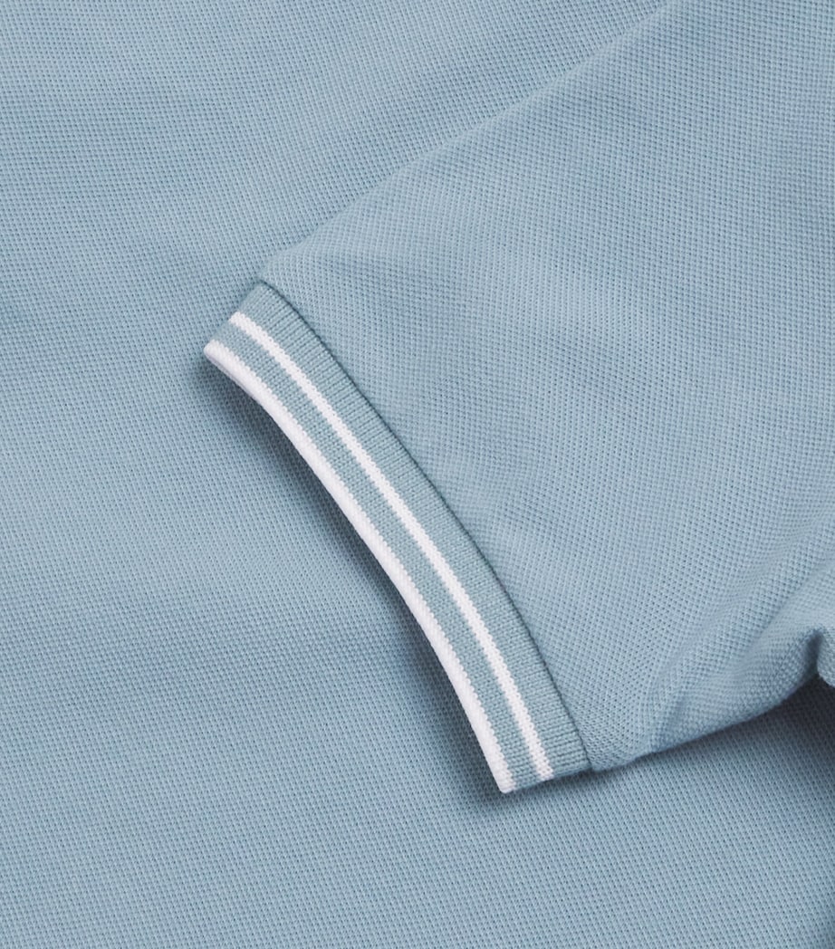 Logo-Patch Polo Shirt (4-14 Years) V004ASKY BLUE Image 3