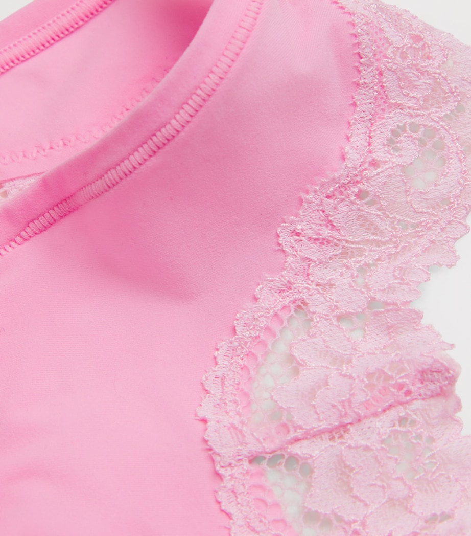 Lace-Trim Fits Everybody Dipped Thong BUBBLEGUM TONAL Image 4