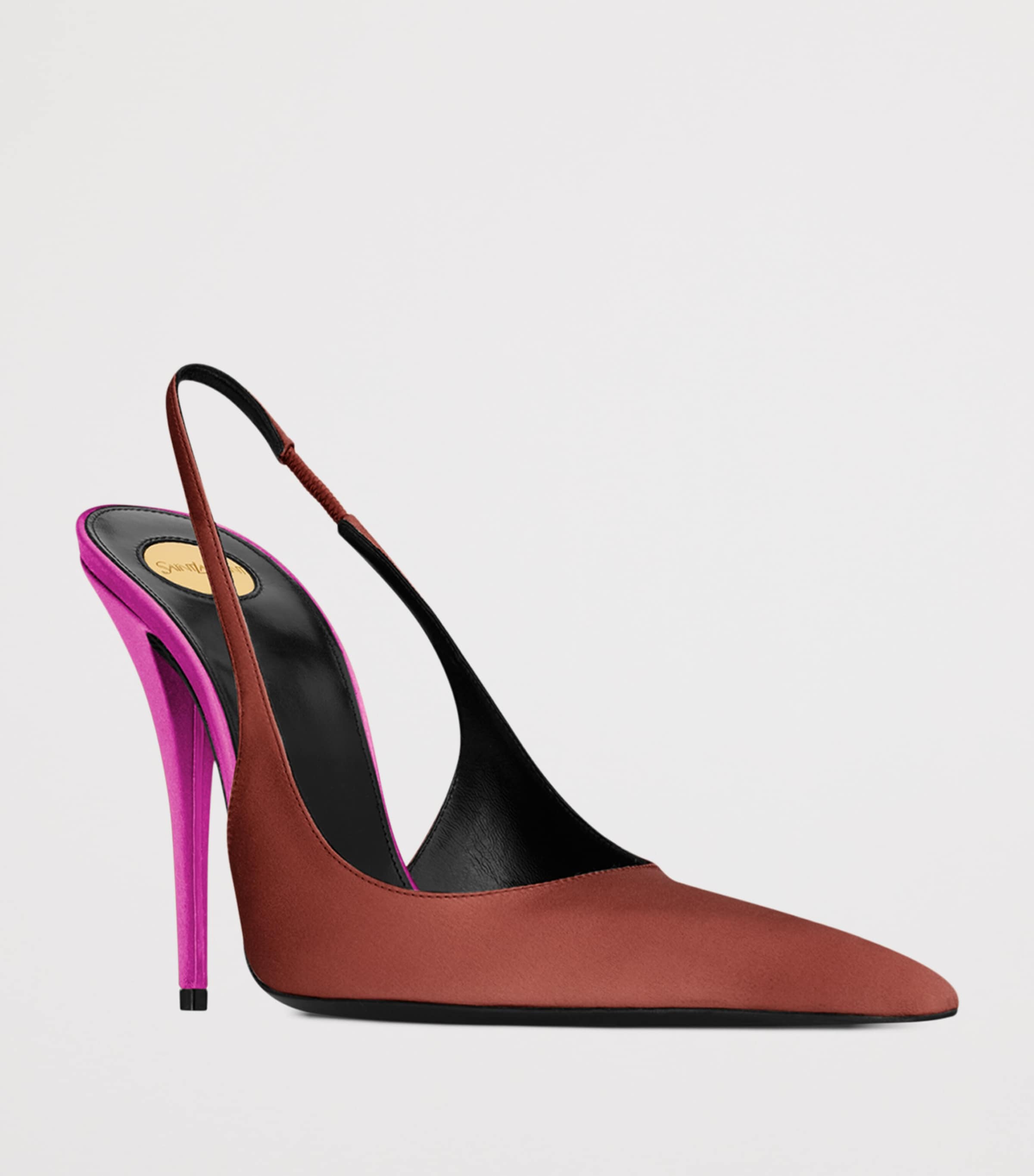 Satin Deroche Slingback Pumps 110 6303 Image 3