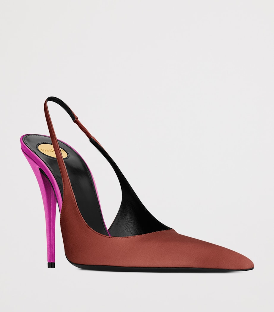 Satin Deroche Slingback Pumps 110 6303 Image 3