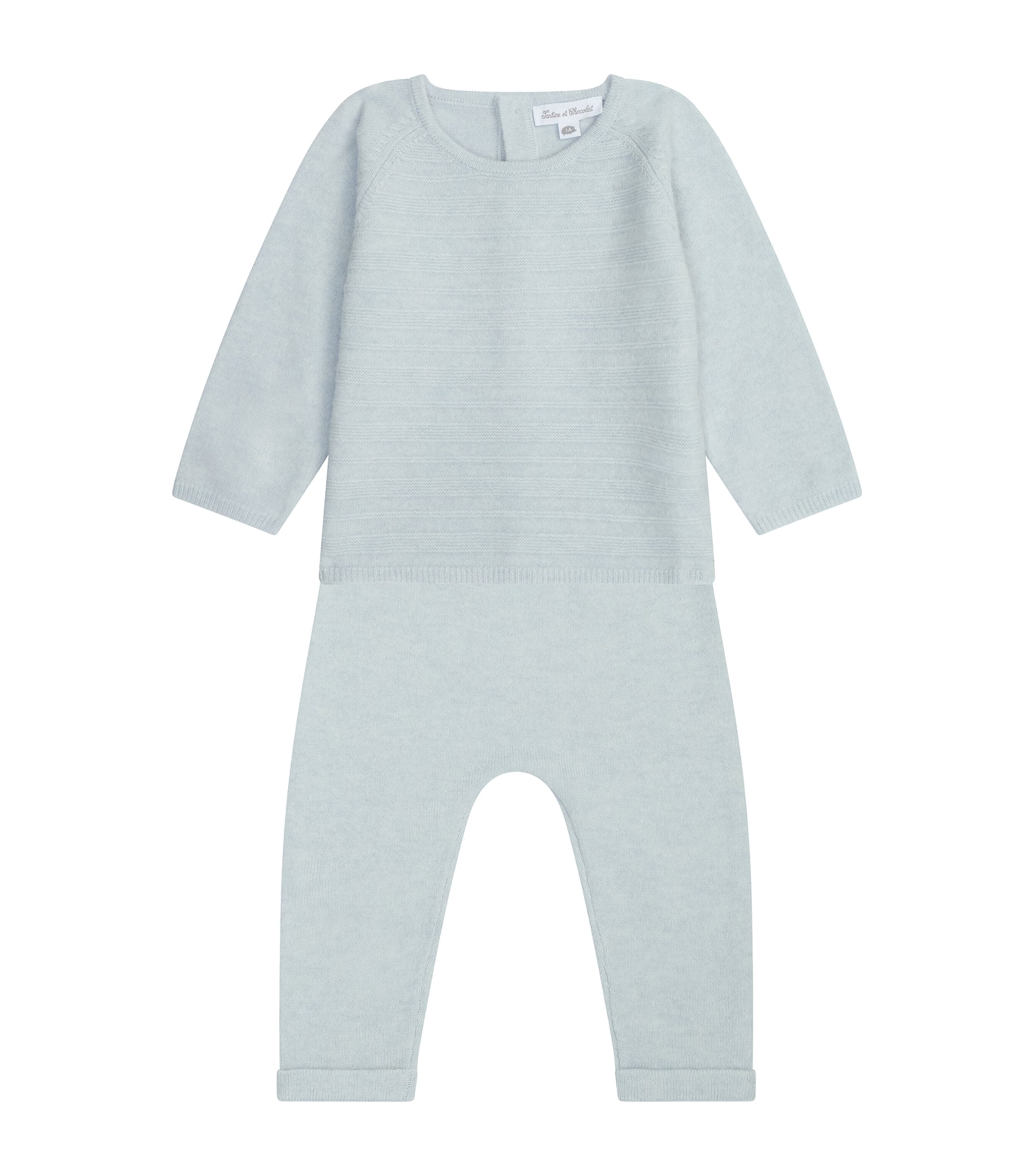 Tartine Et Chocolat Wool-cashmere 2-piece Set In Blue