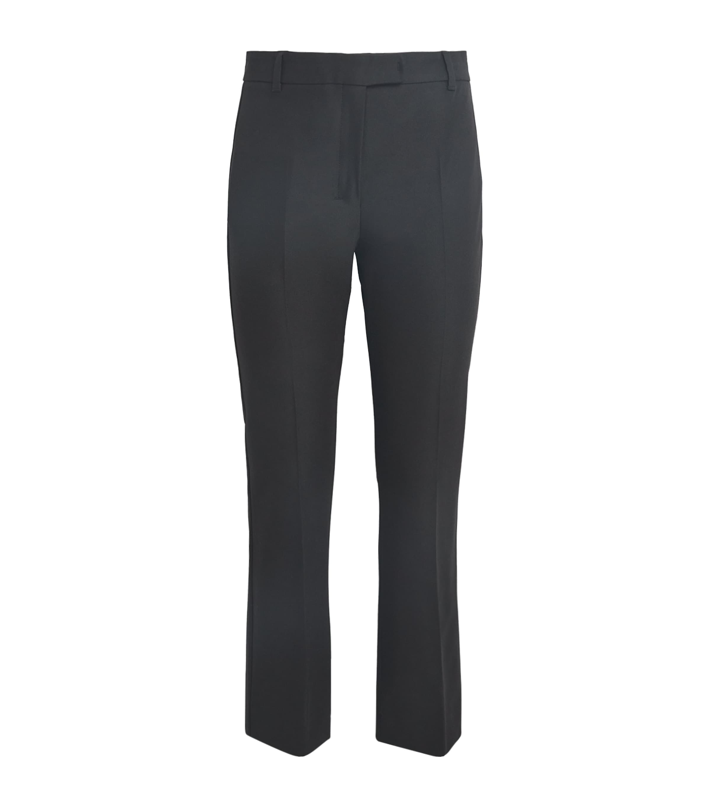 Max Mara Cropped Cigarette Trousers In Black