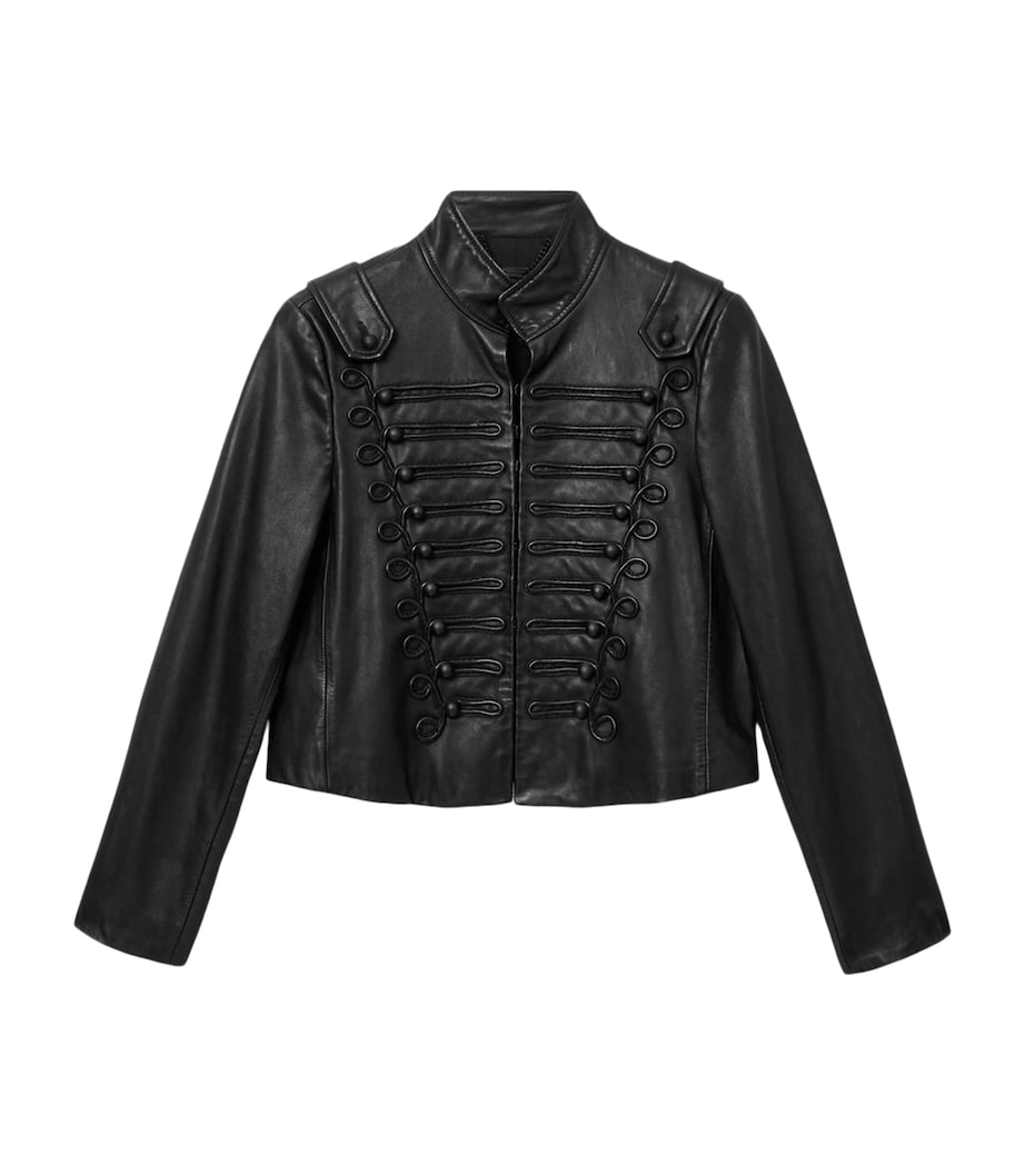AllSaints Womens Rummy Leather Jacket Black Image 1