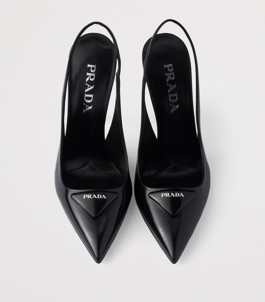 Brushed Leather Slingback Pumps 75 F0002 Image 3