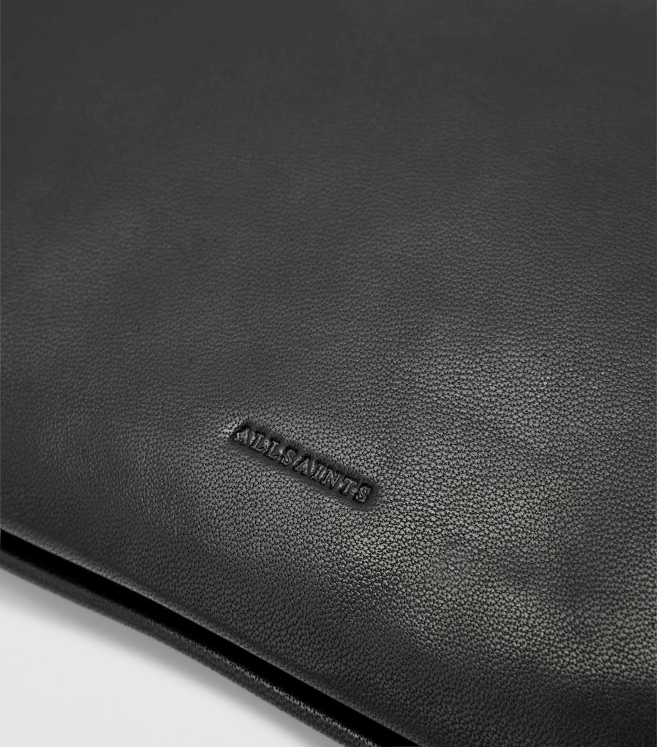 AllSaints Leather Bettina Clutch Bag Black Image 5