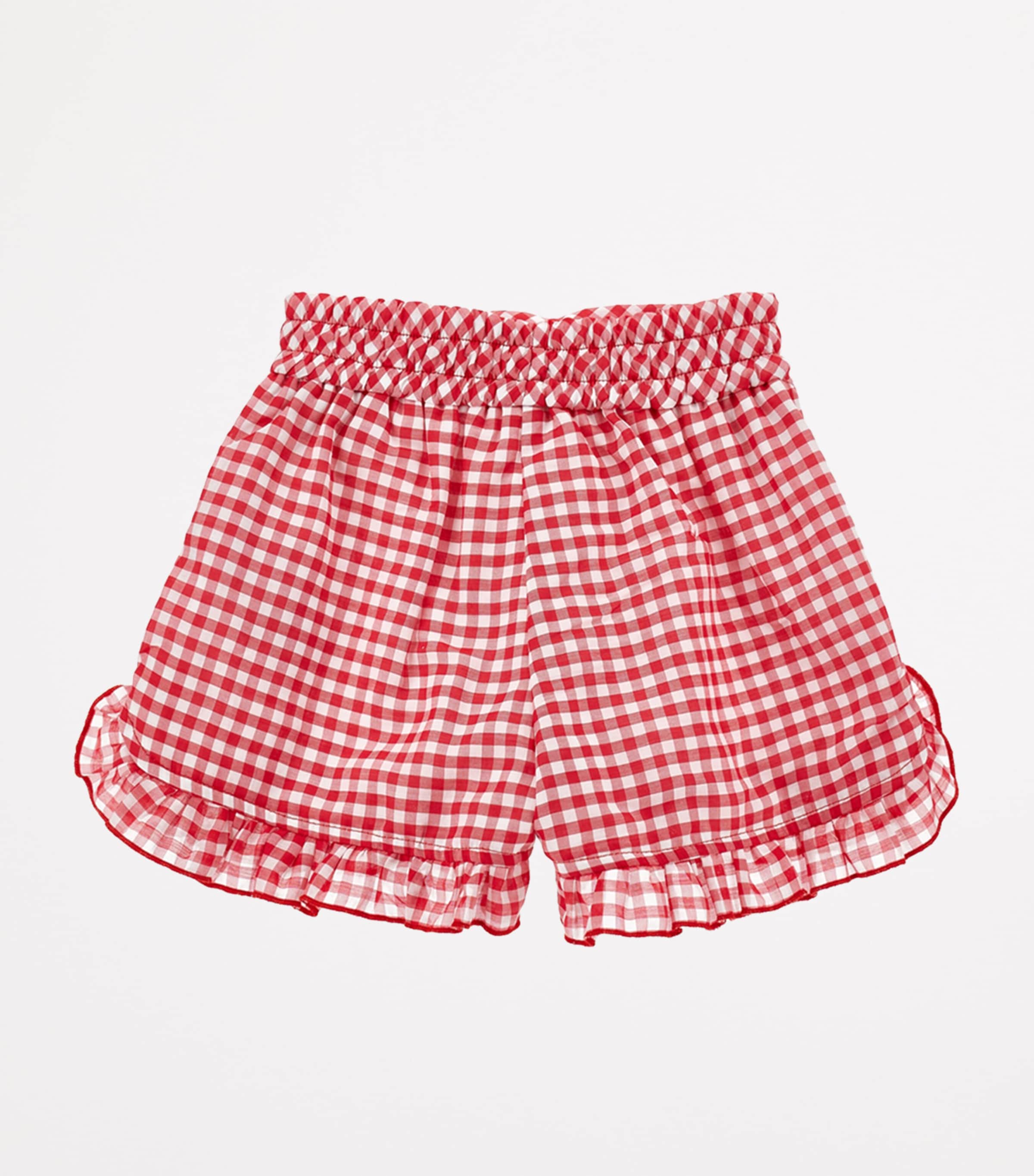 Gingham Shorts (2-12 Years) ROSSO + BIANCO Image 2