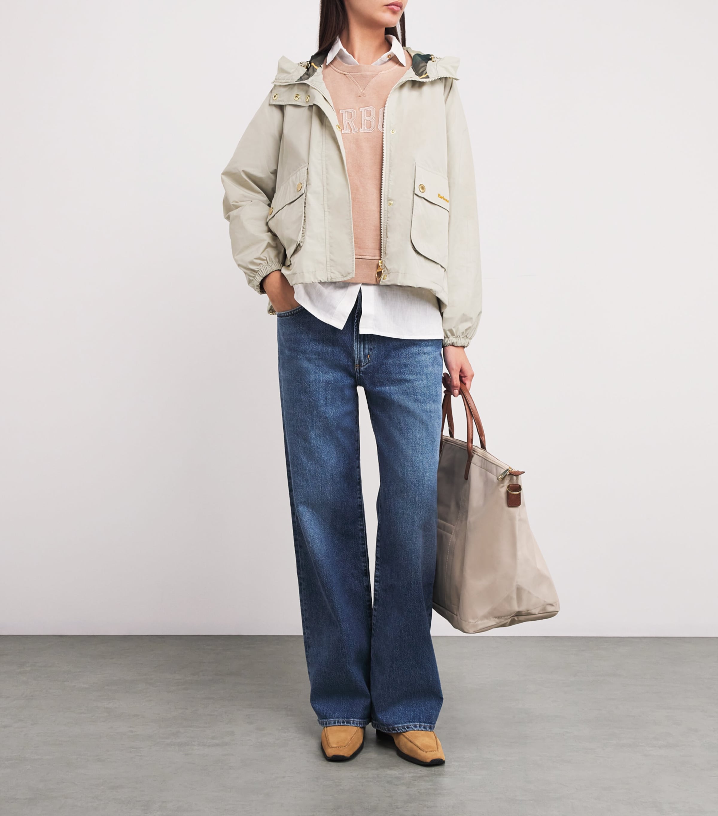 Mae Showerproof Jacket STONE/ANCIENT TARTAN Image 2