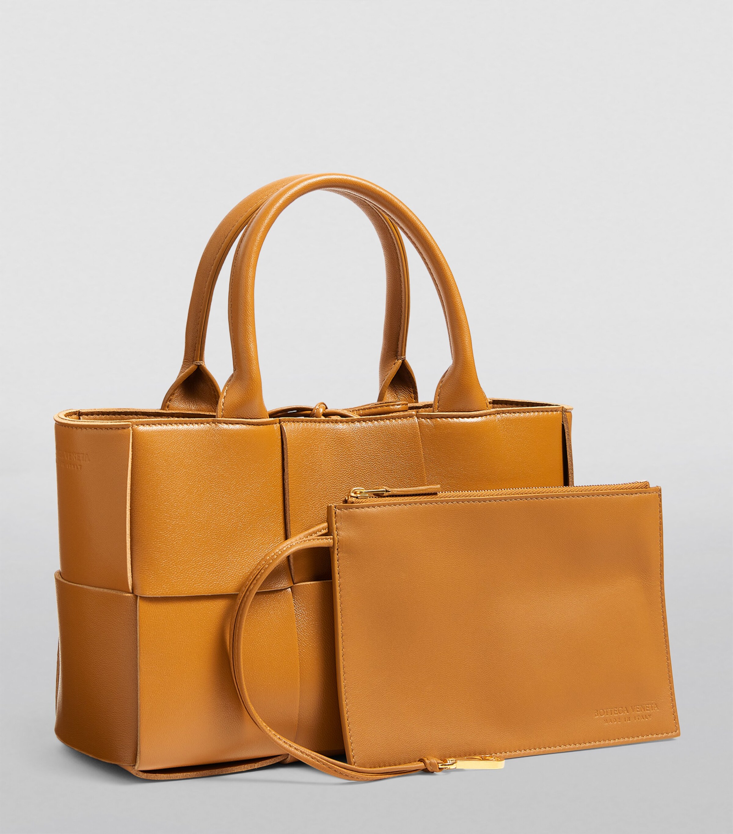 Bottega Veneta Brown Mini Leather Arco Tote Bag | Harrods UK