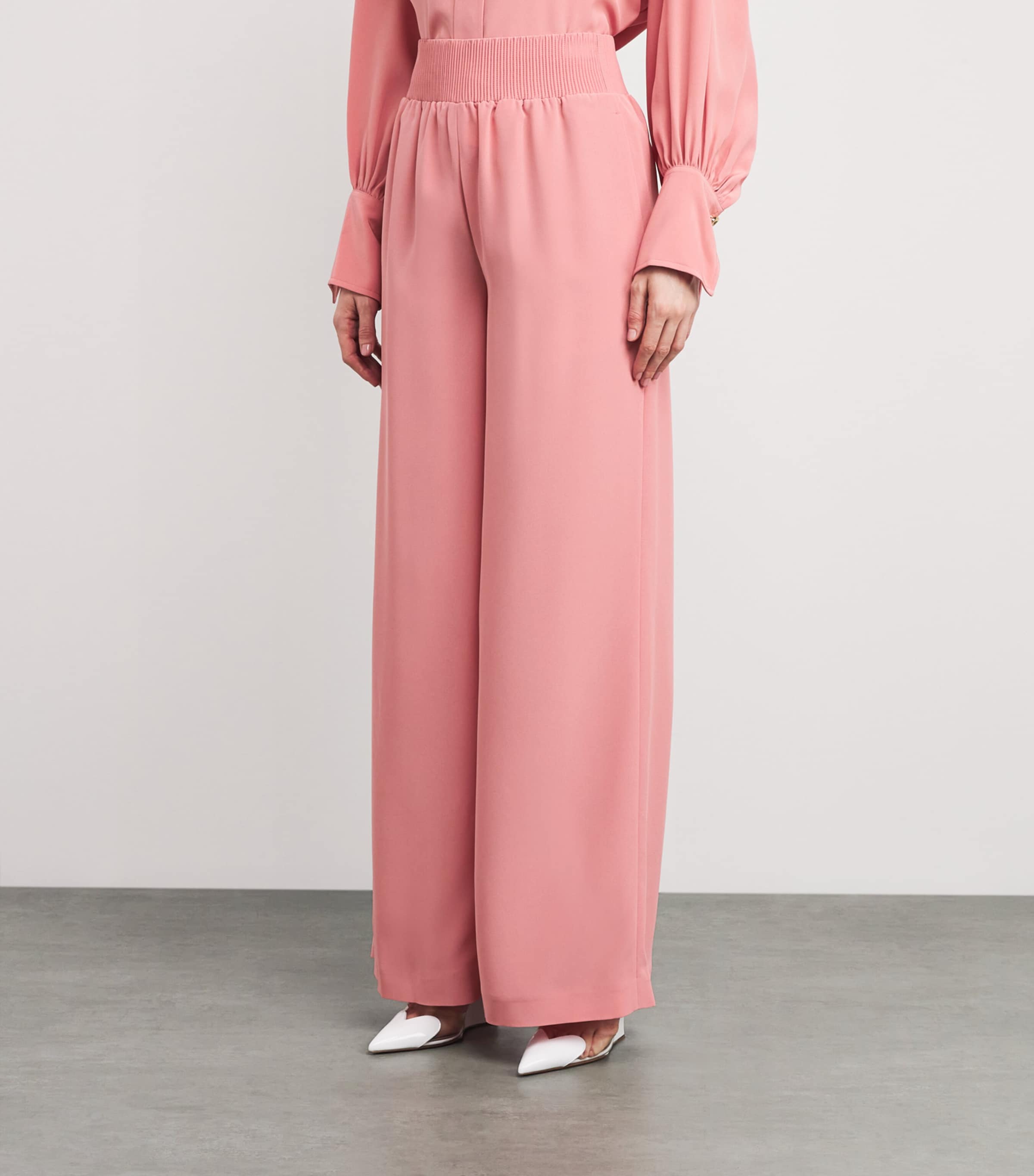 Joseph Womens Satin Twill Nour Trousers Blush Image 3