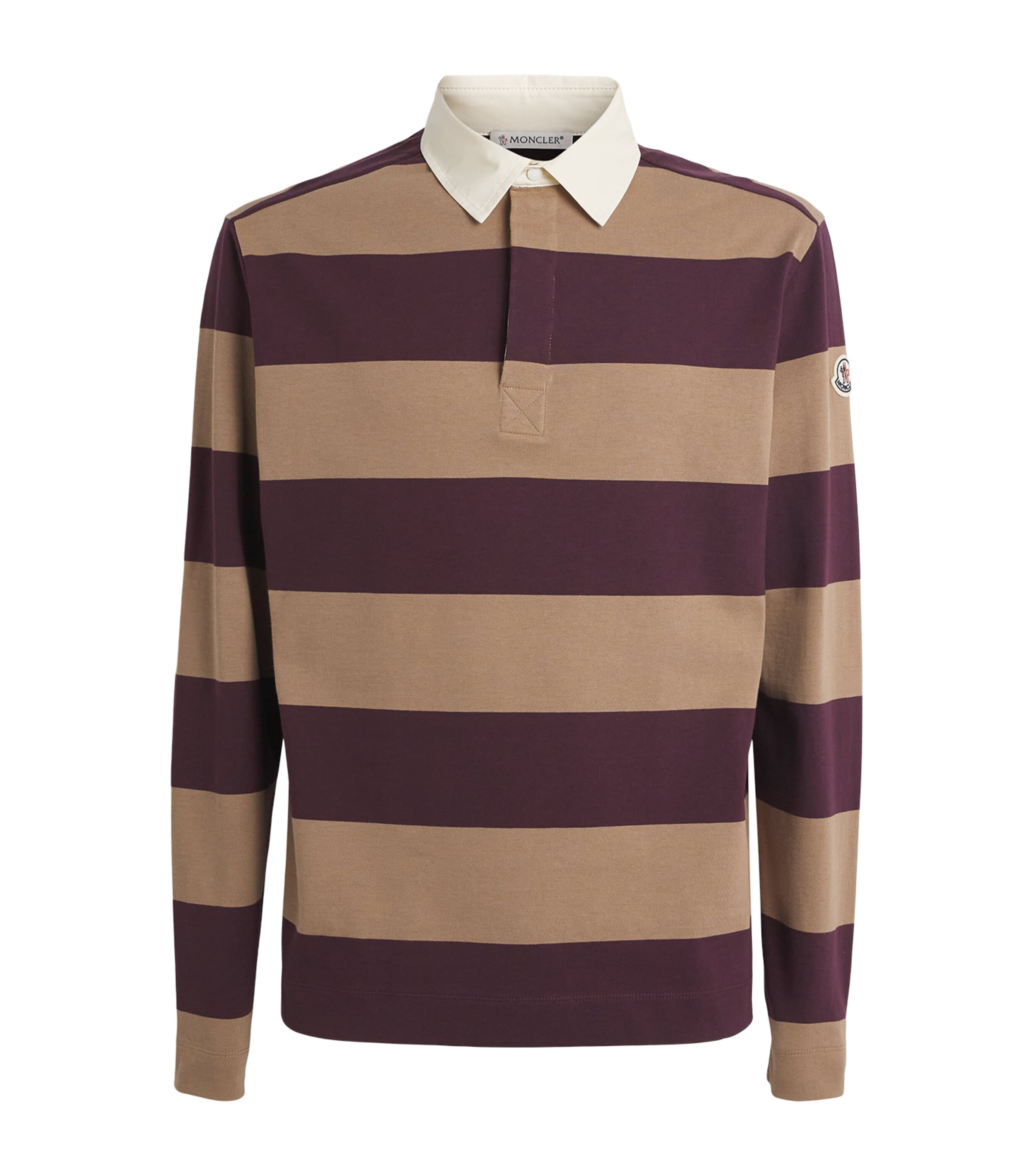 Moncler Mens Cotton Stripe Rugby Shirt Image 1