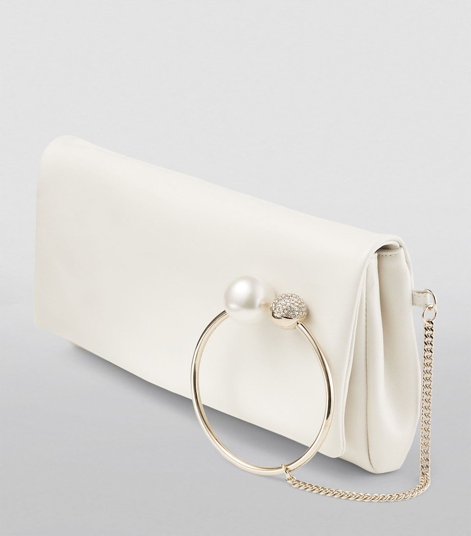 Leather Xandra Clutch LATTE/LIGHT GOLD Image 2