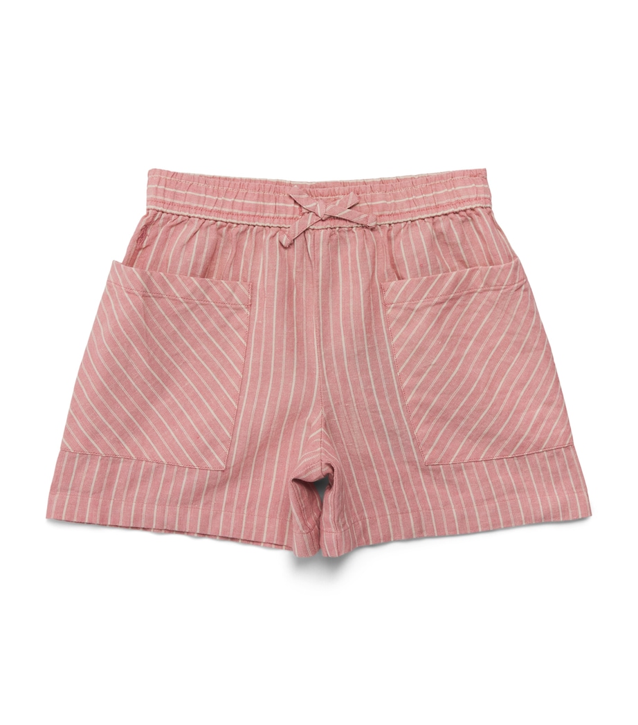 Ralph Lauren Kids Stripe Drawstring Shorts (2-7 Years) Rose/crm Image 1