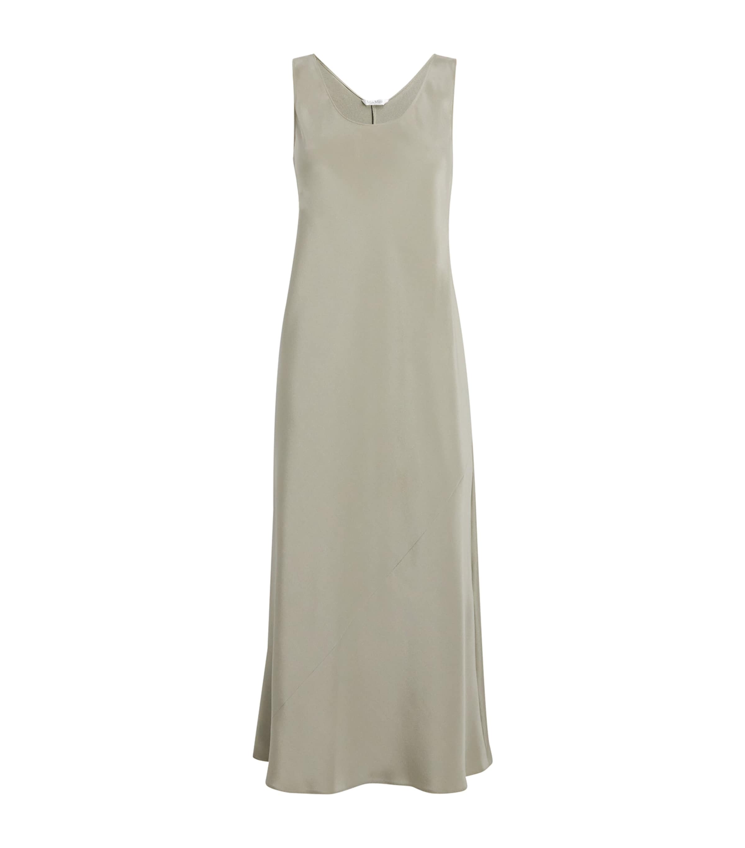 Max Mara Silk Midi Dress In White