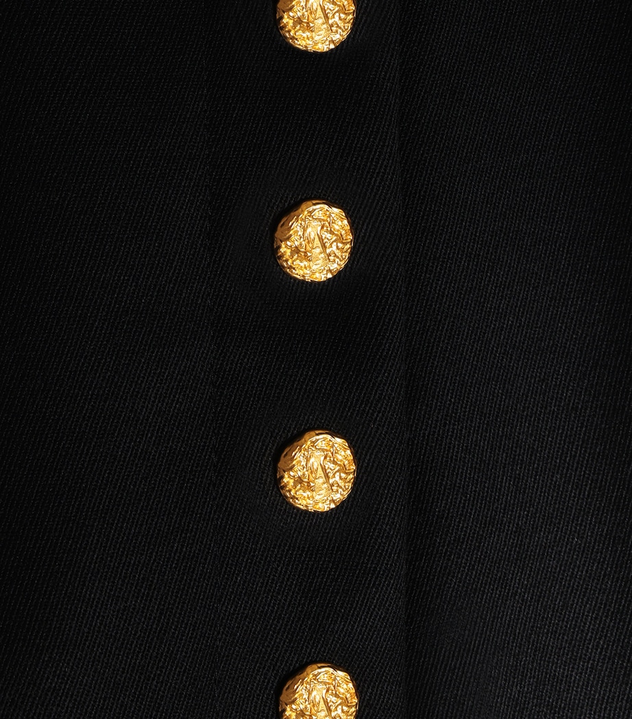 Schiaparelli Womens Virgin Wool Slim Trousers Black Image 5