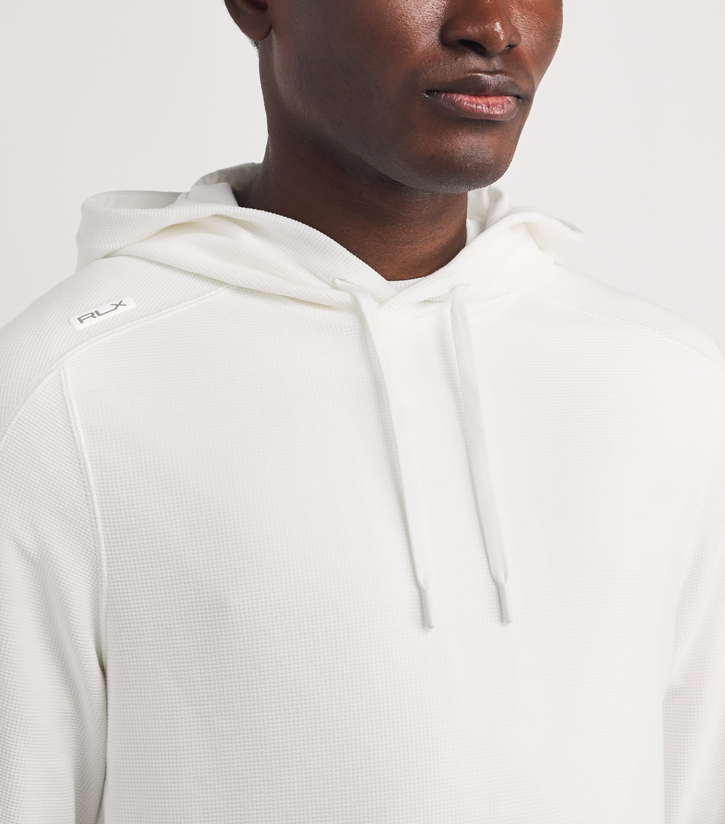 Waffle-Knit Hoodie CERAMIC WHITE Image 6