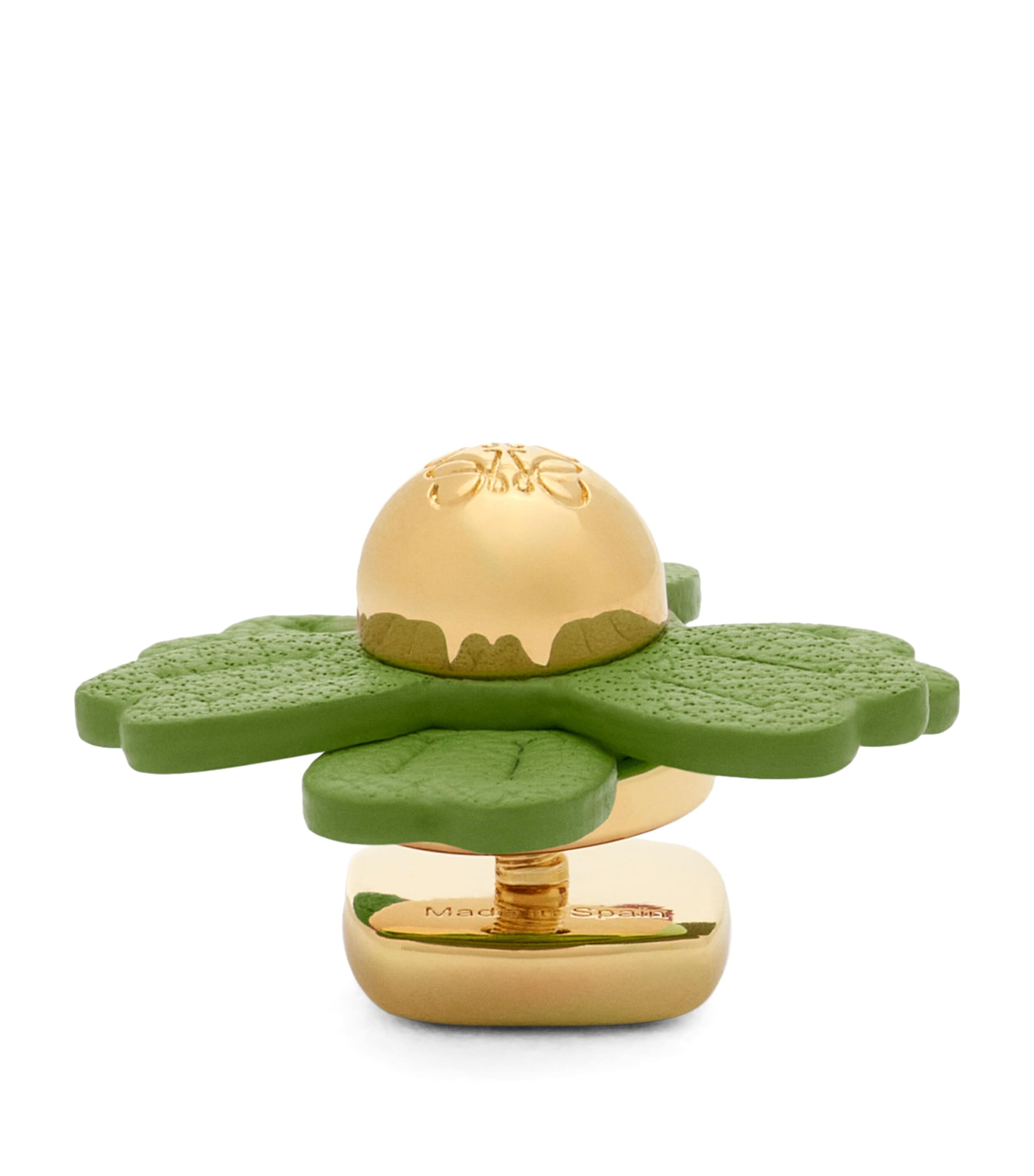 LOEWE x Paula's Ibiza Calfskin Flower Pin Charm Green Image 1