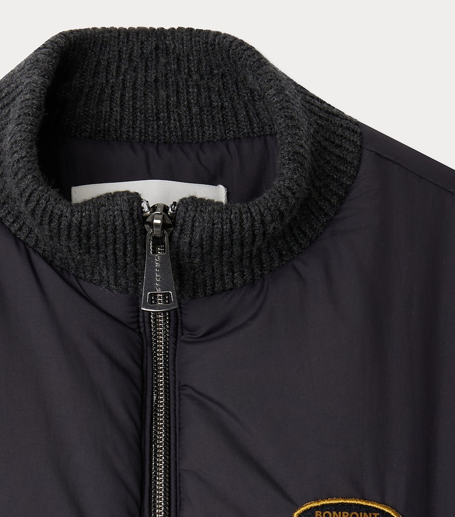 High-Neck Bomber Jacket (10-14 Years) FAUX NOIR Image 3