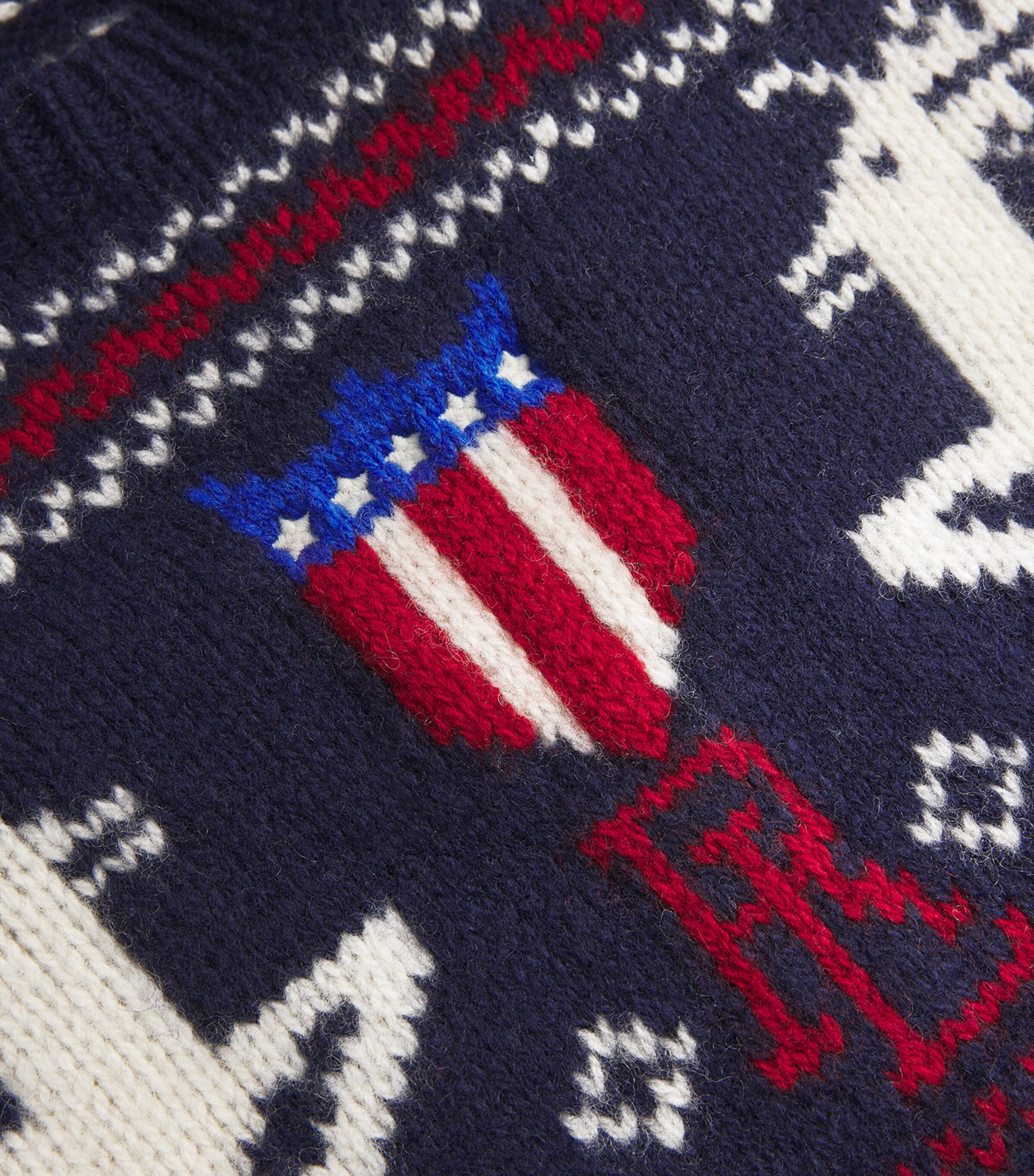 Wool Reindeer Sweater BLUE Image 5