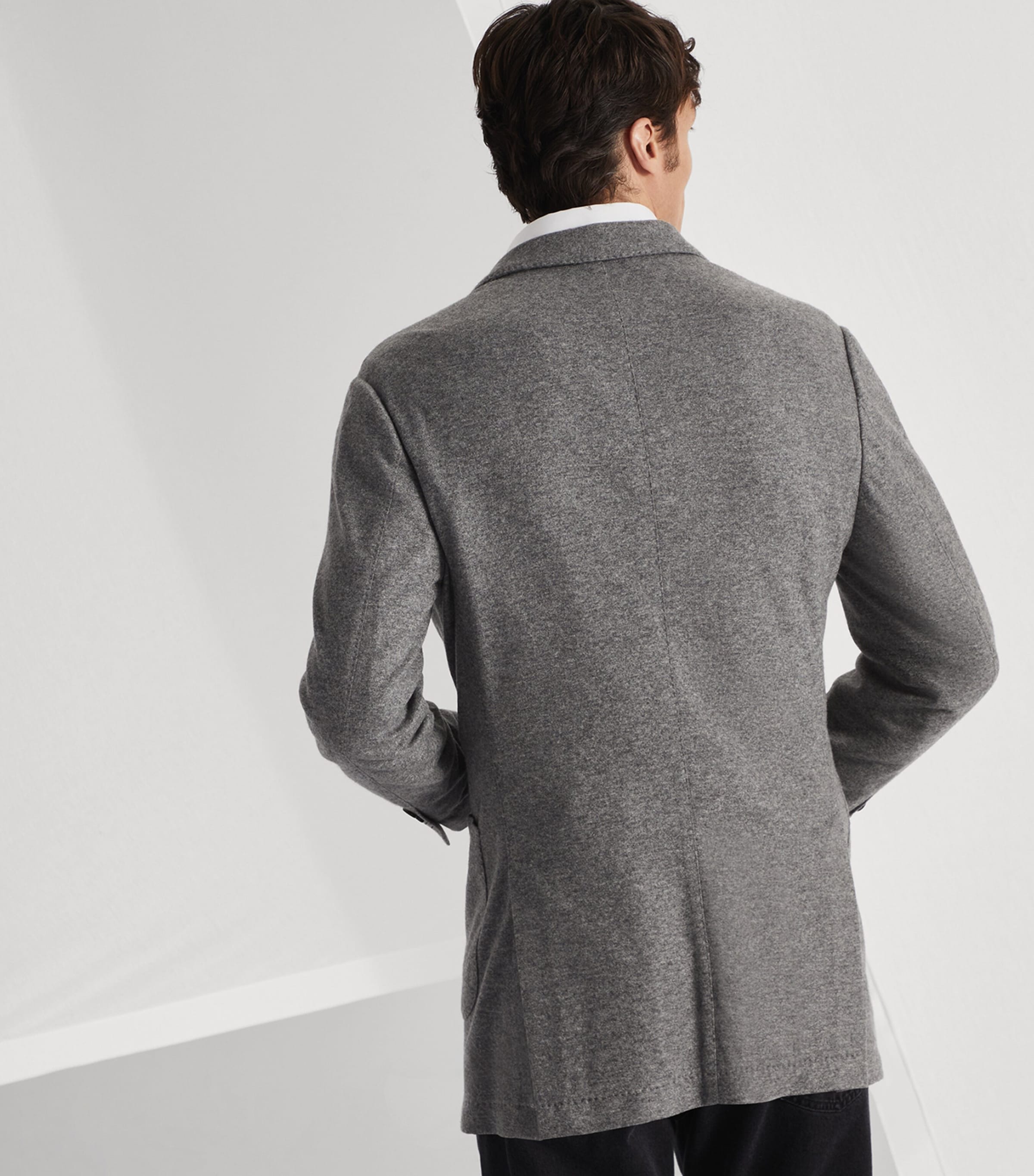 ジャケット Brunello Cucinelli Cashmere jersey blazer monili Grey Cashmere jersey blazer for Man in Grey | Brunello Cucinelli