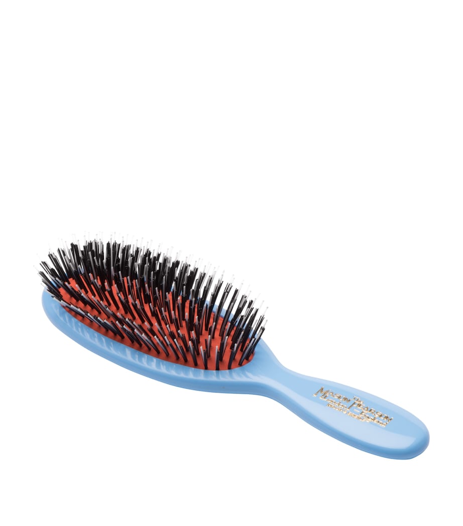 Pocket Bristle & Nylon Hairbrush BN4 BLUE Image 1