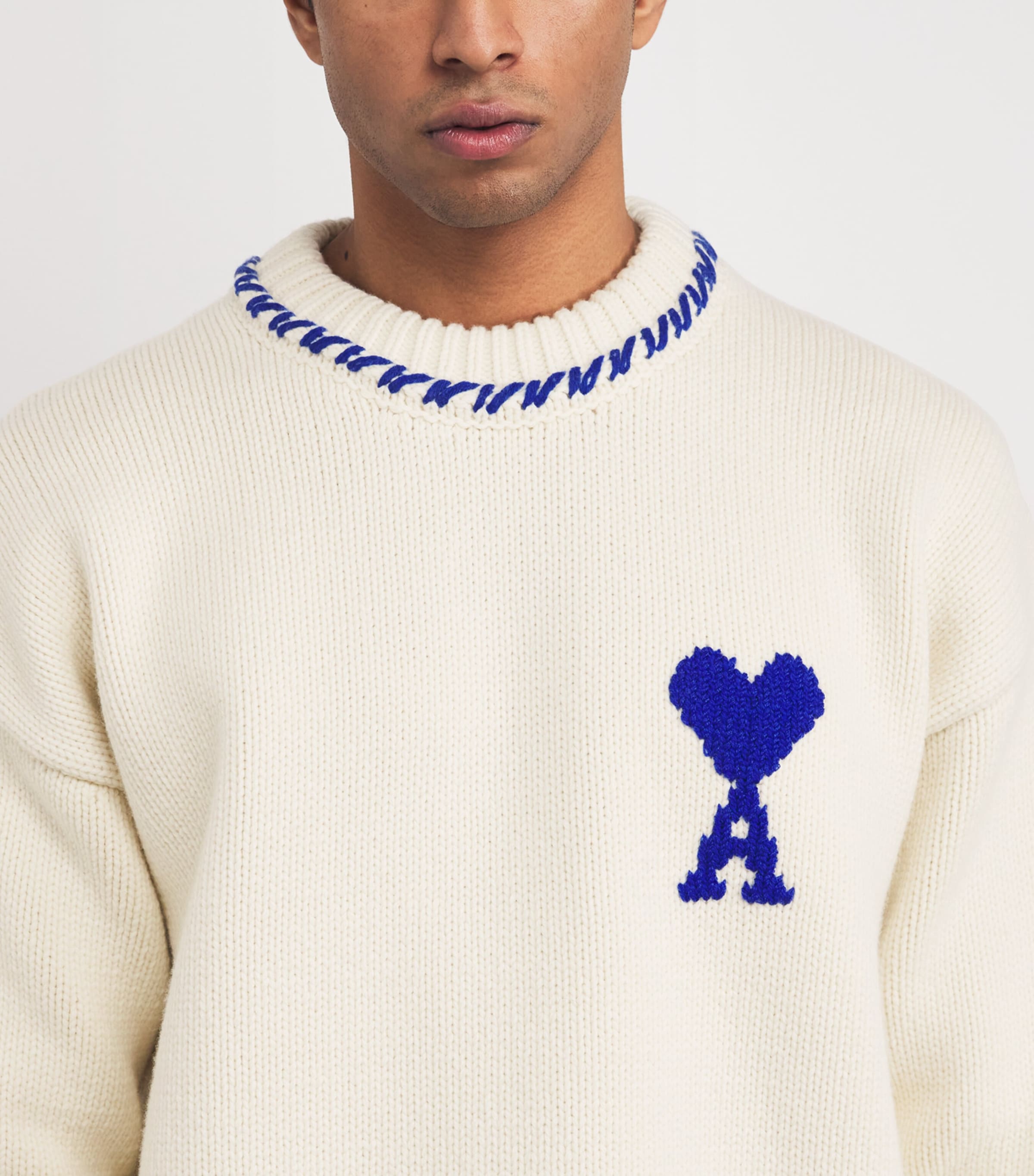 Wool-Blend Ami de Coeur Sweater A049 MOONLIGHT BLUE Image 6