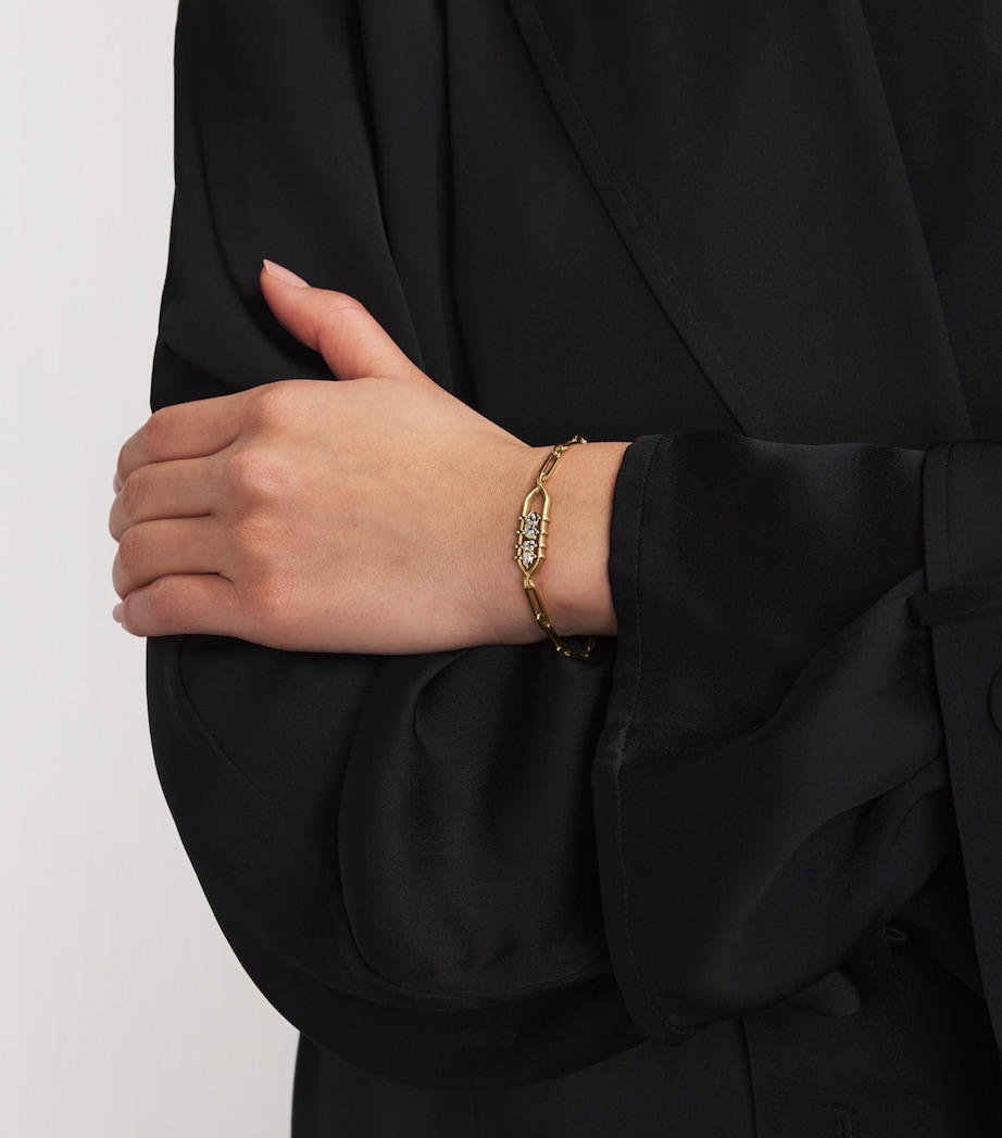 Yellow Gold and Diamond Posey Bracelet YELLOW GOLD Image 2