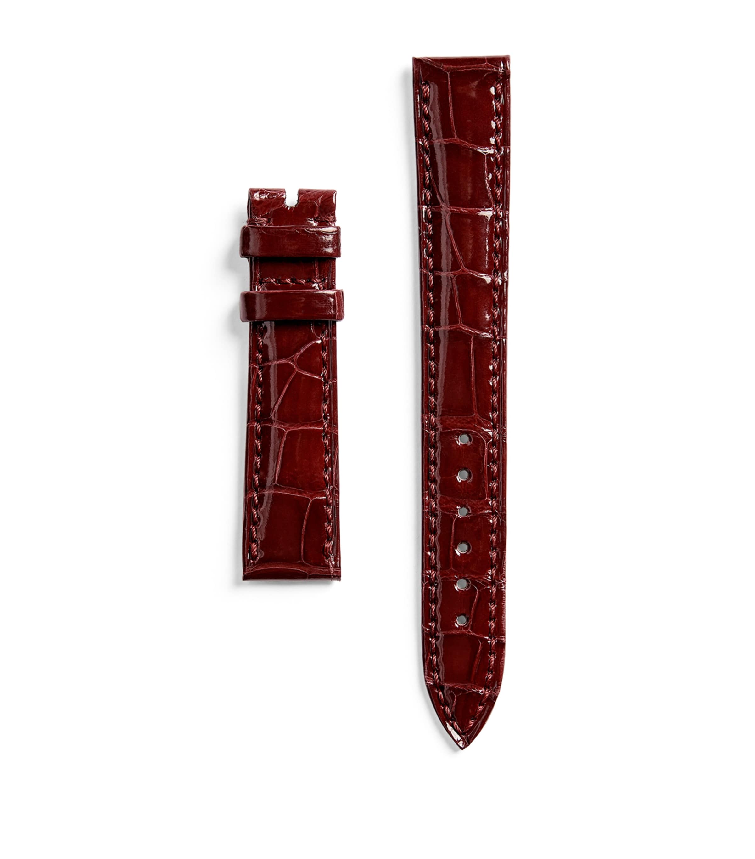 Breguet Alligator Leather Watch Strap In Red