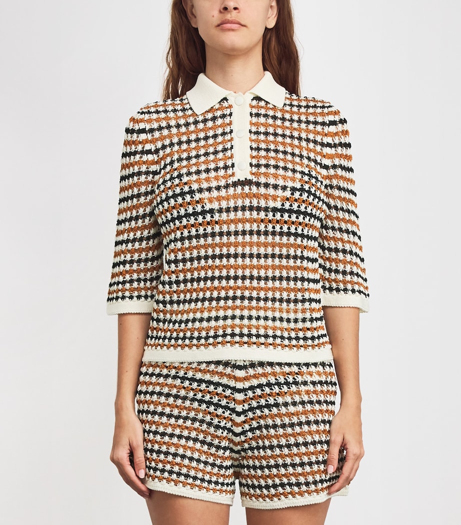 Cotton-Blend Comback Polo Shirt TEMPO NOIR Image 3