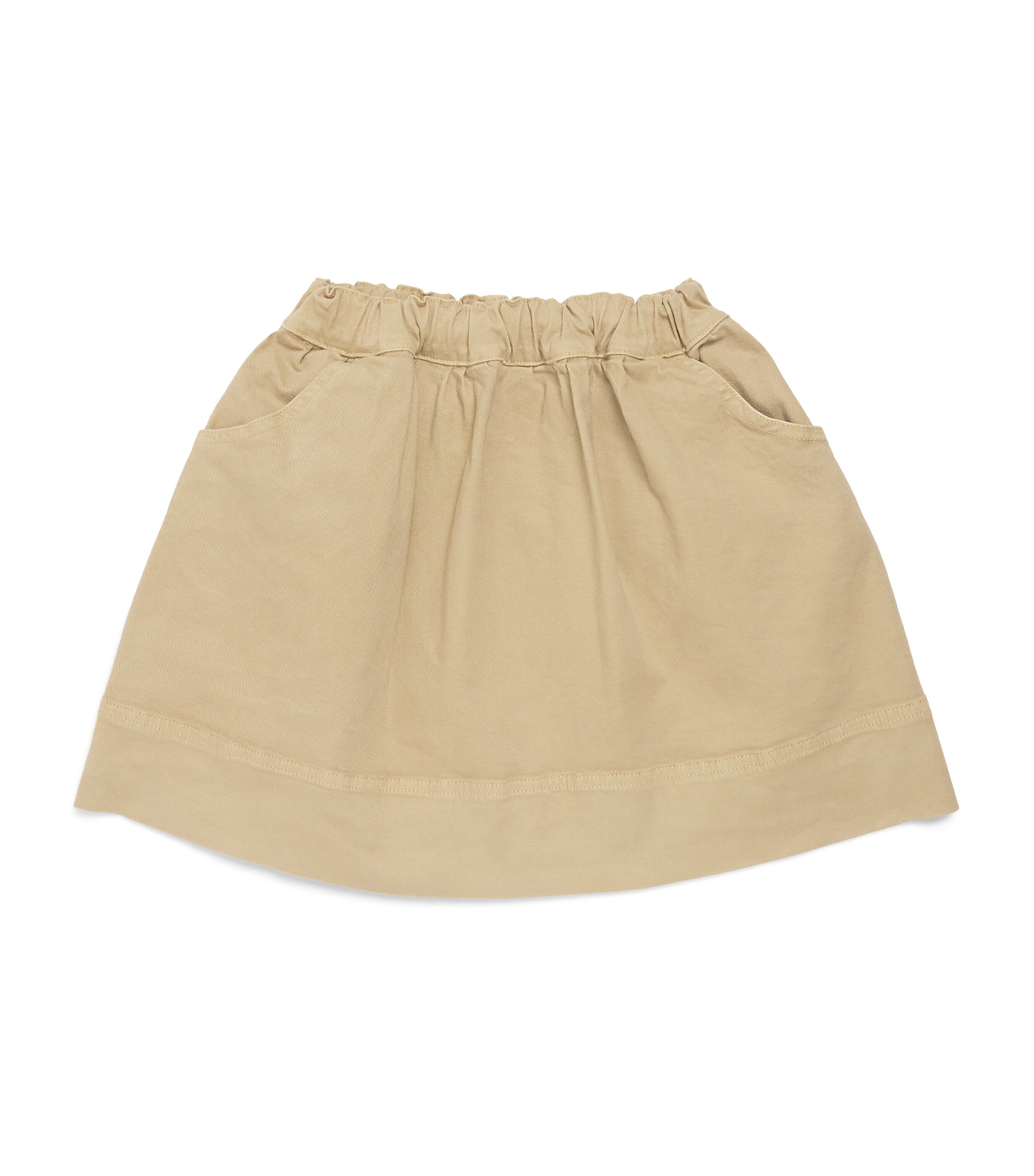 Shop Il Gufo Stretch-cotton Bermuda Skirt In Beige