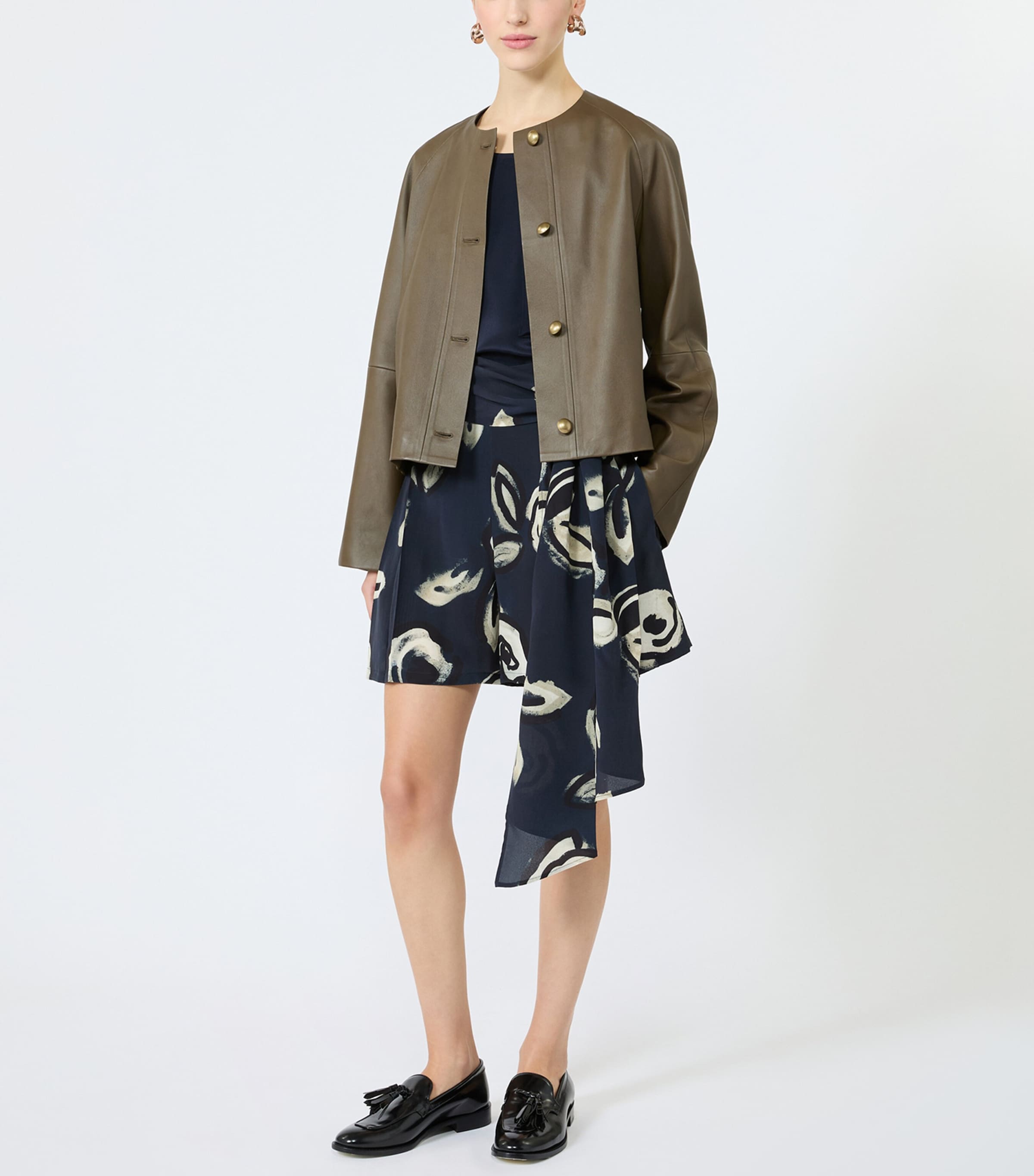 Max Mara Womens Silk Monogram Blouse Ultramarine Image 2