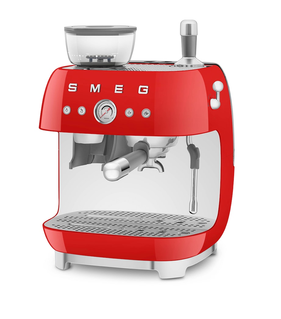 EGF03CRUK Espresso Coffee Machine with Grinder RED Image 2