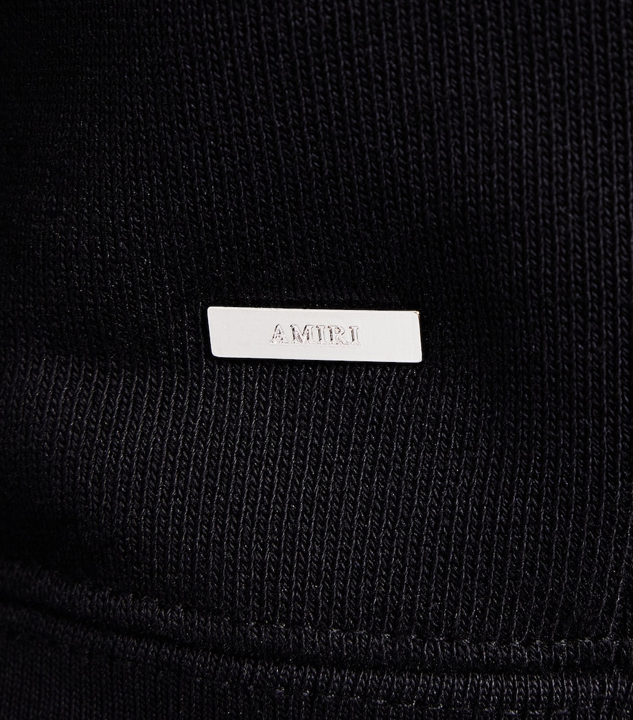 AMIRI Mens Cotton Floral-Embroidered Hoodie Black Image 6