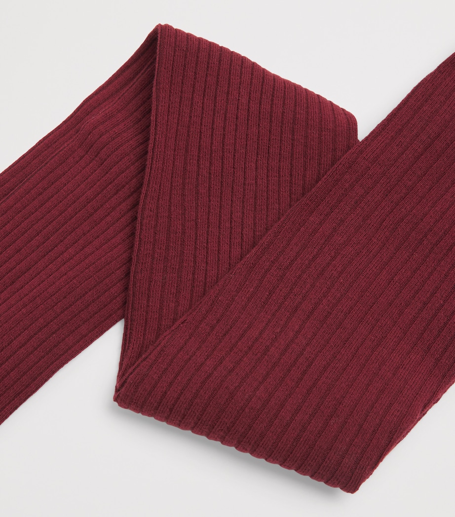 Rib-Knit Tights ANTIQUE ROSE Image 4