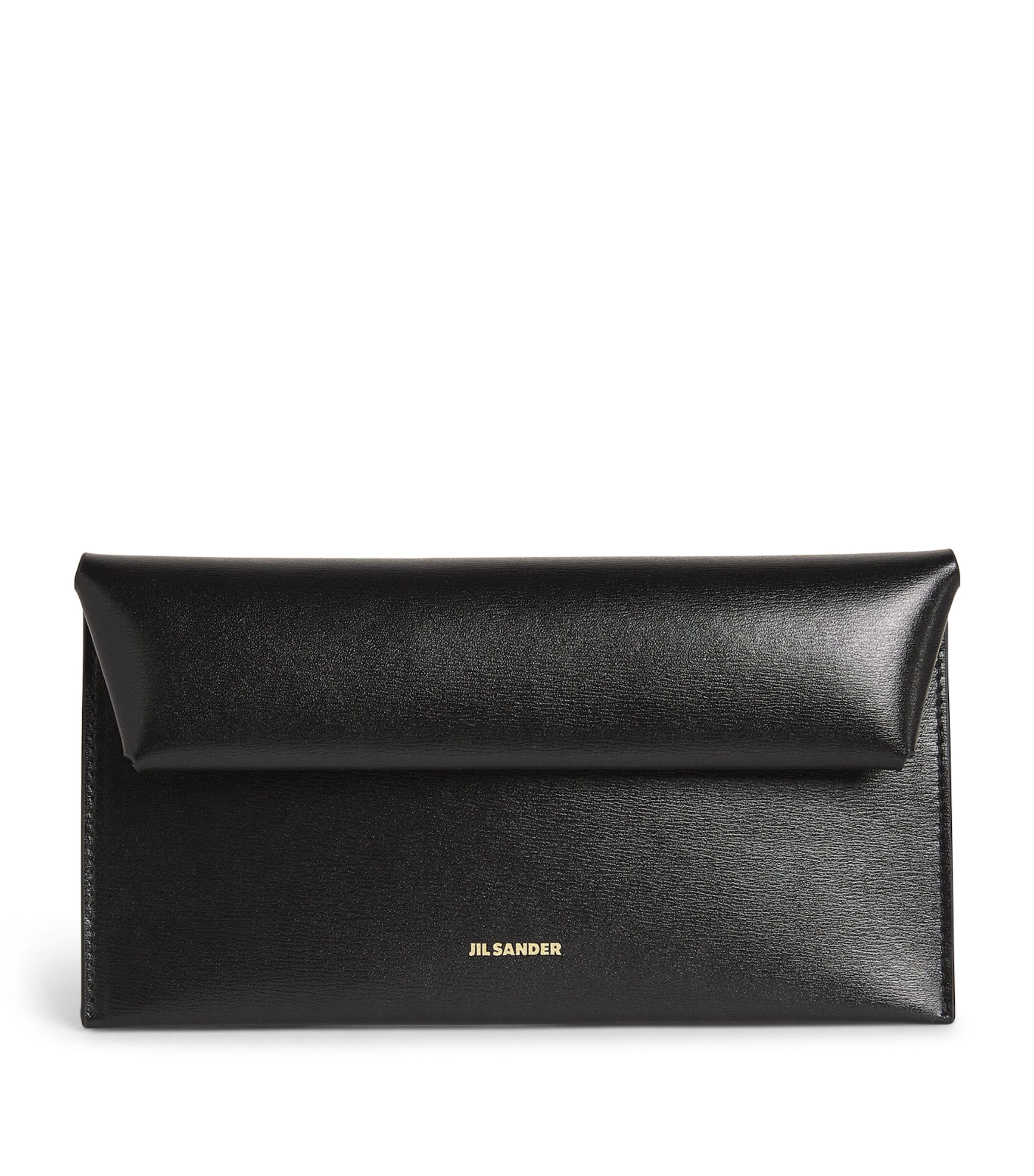 Jil Sander Leather Folded Wallet In Gray