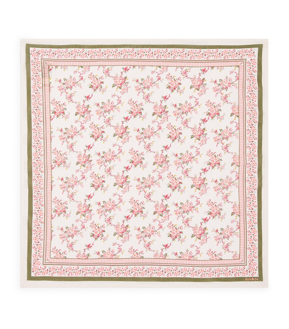 Bonton Cotton Floral Foulsunday Scarf Sunday Flowers Image 1