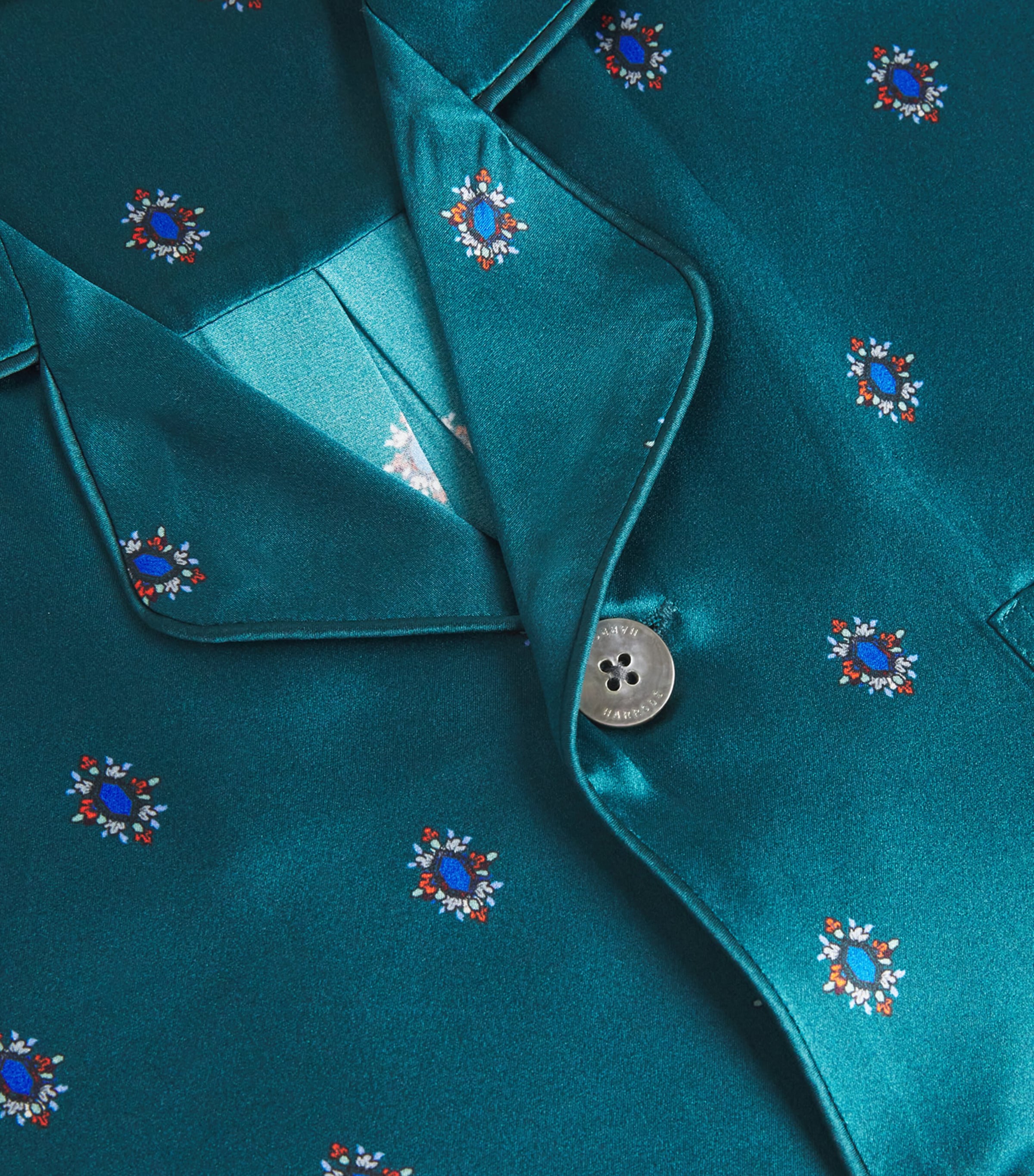 Silk Jewel Print Pyjama Set MULTI Image 5