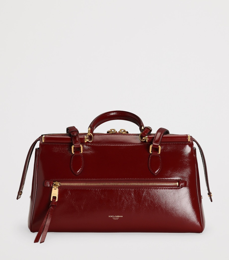 Dolce&Gabbana Medium Calfskin Vittoria Top-Handle Bag Tono Ross Image 4