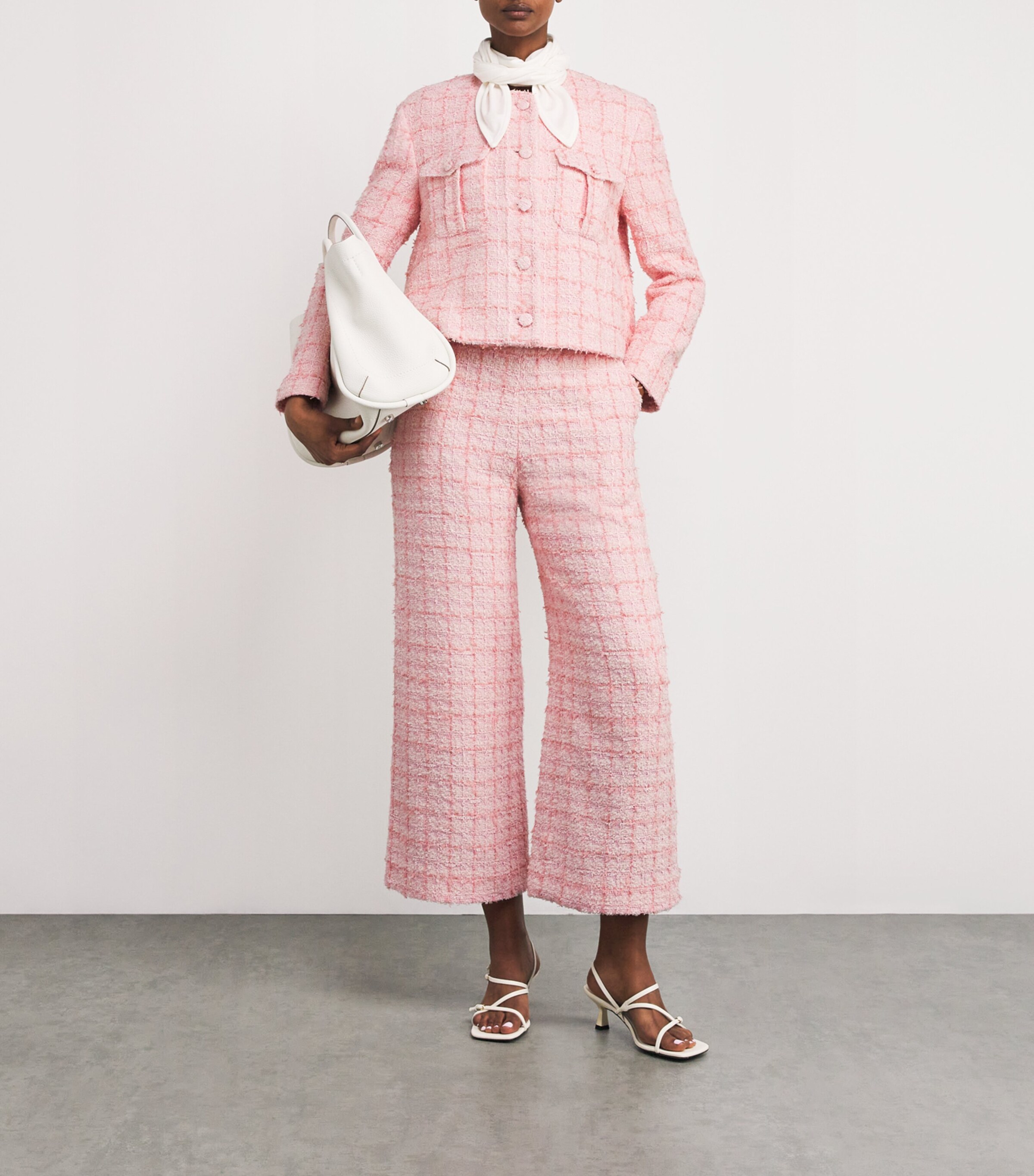 Cropped Dume Jacket PINK TWEED Image 2