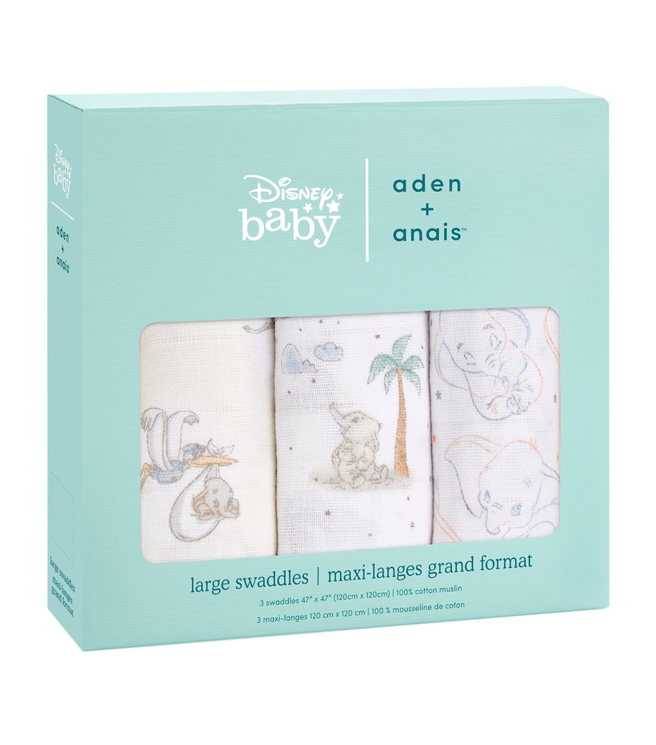 aden + anais Cotton Darling Dumbo Swaddles (Set of 3) Image 3
