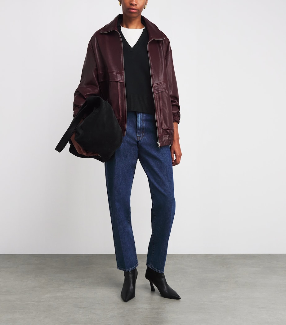 Open Collar Polo Sweater BLACK Image 2