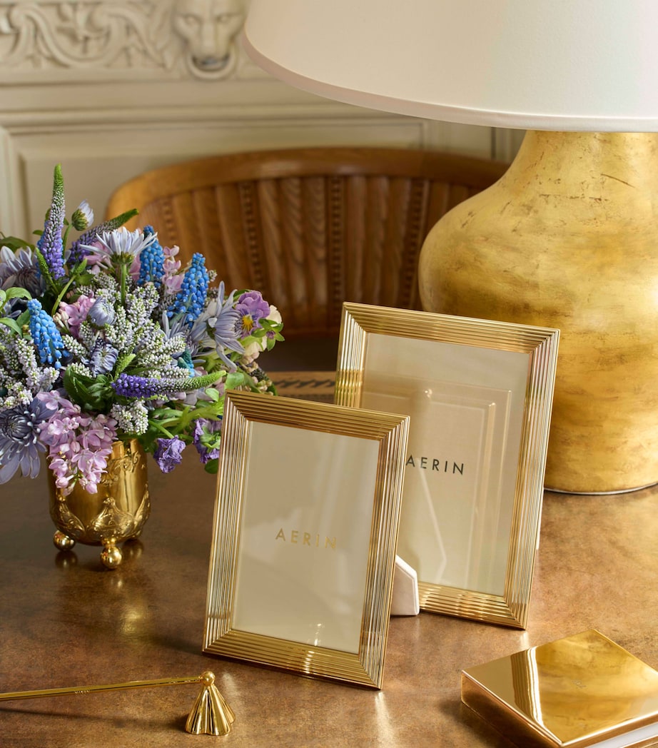 Aerin Gold-Plated Alessio Photo Frame (5" x 7") Gold Image 4