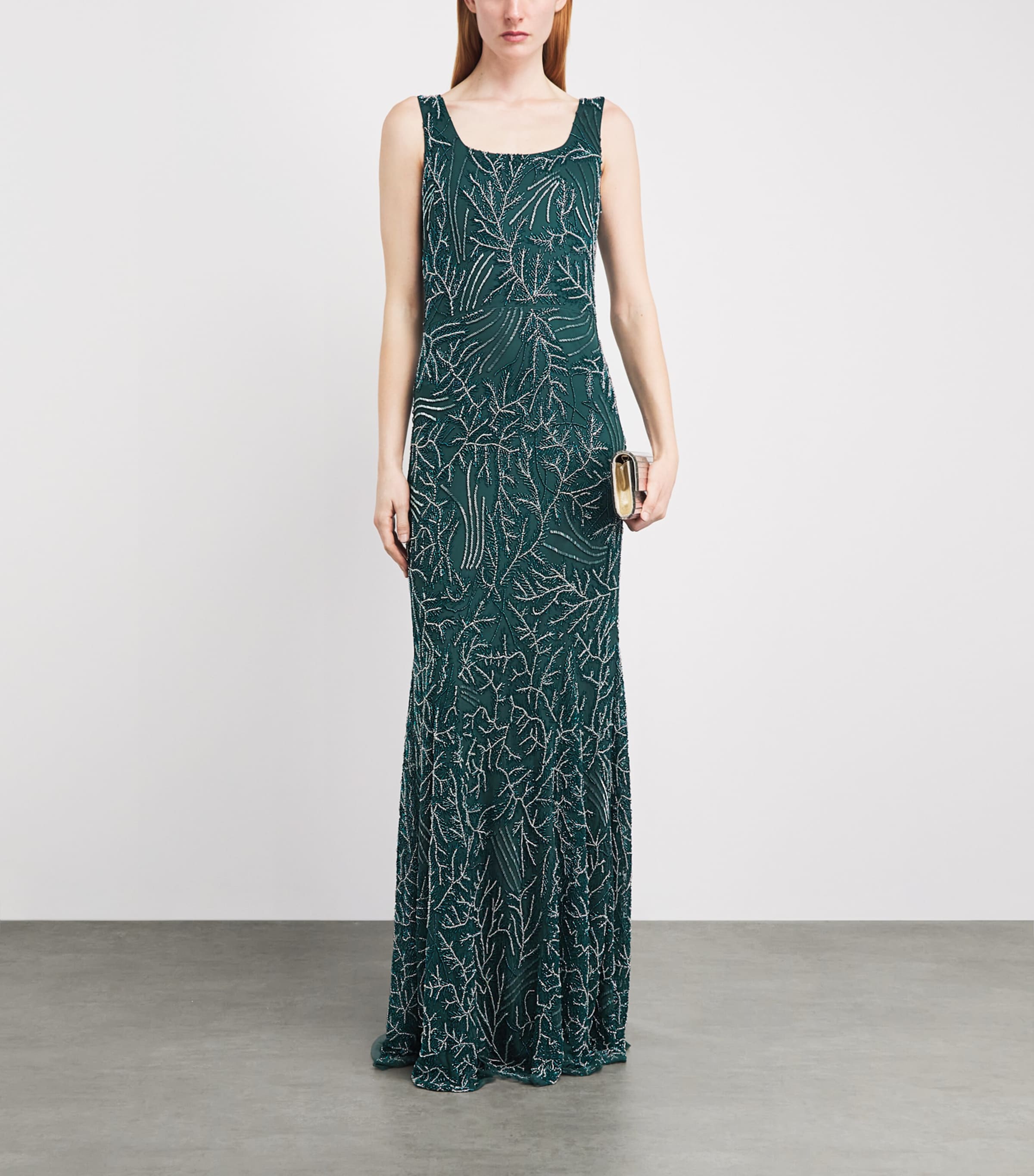 Raishma Womens Embellished Vienna Gown Emerald Green Image 2
